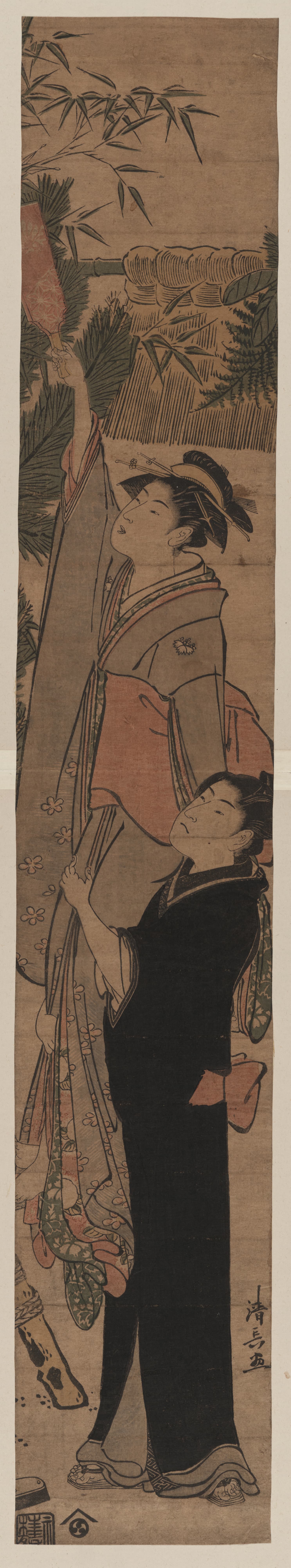 打羽子板的男女