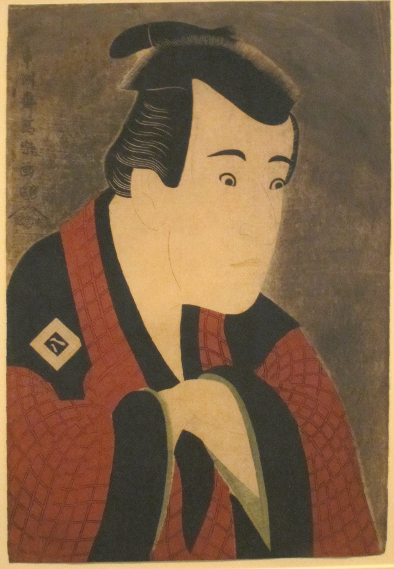 市川 Yaozo III 饰 Tanabe Bunzo，木刻版画，檀香山写乐