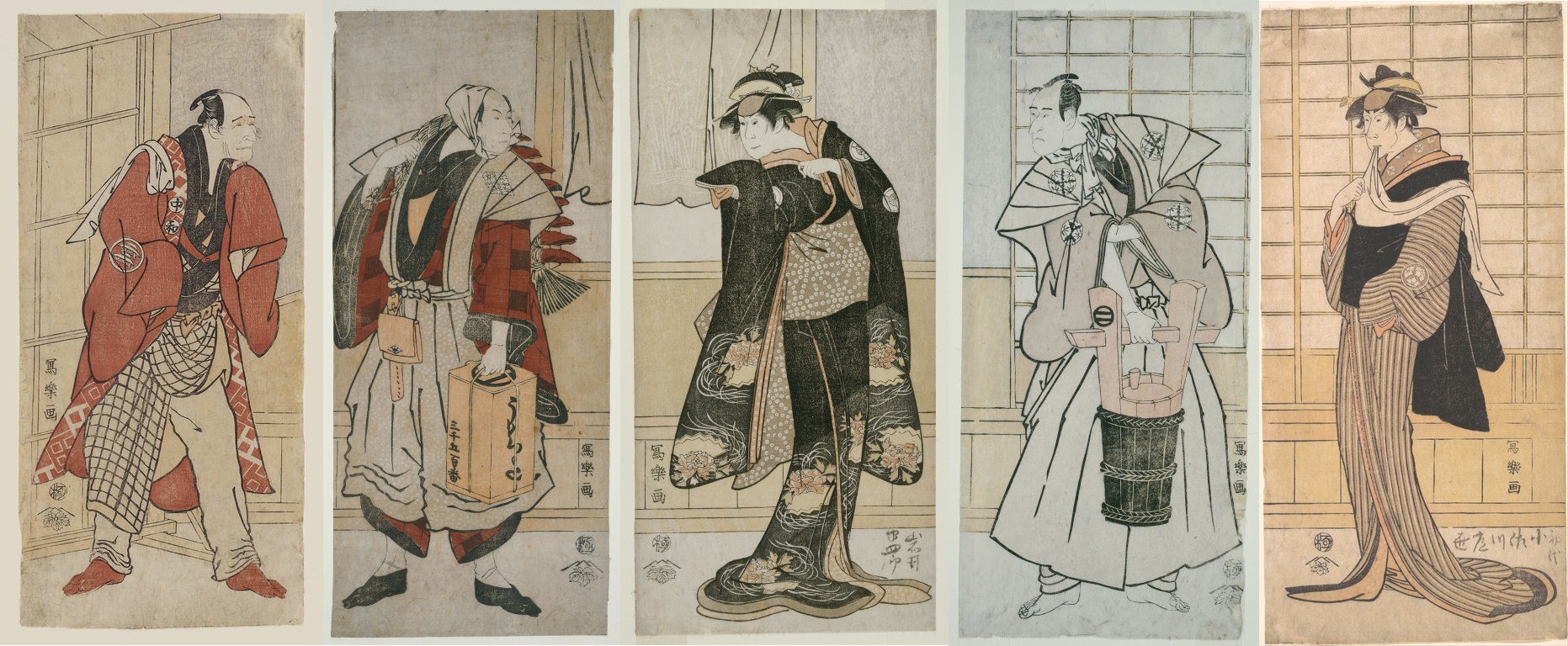 (1794) 松下美佐绪女楠木二番目五连画