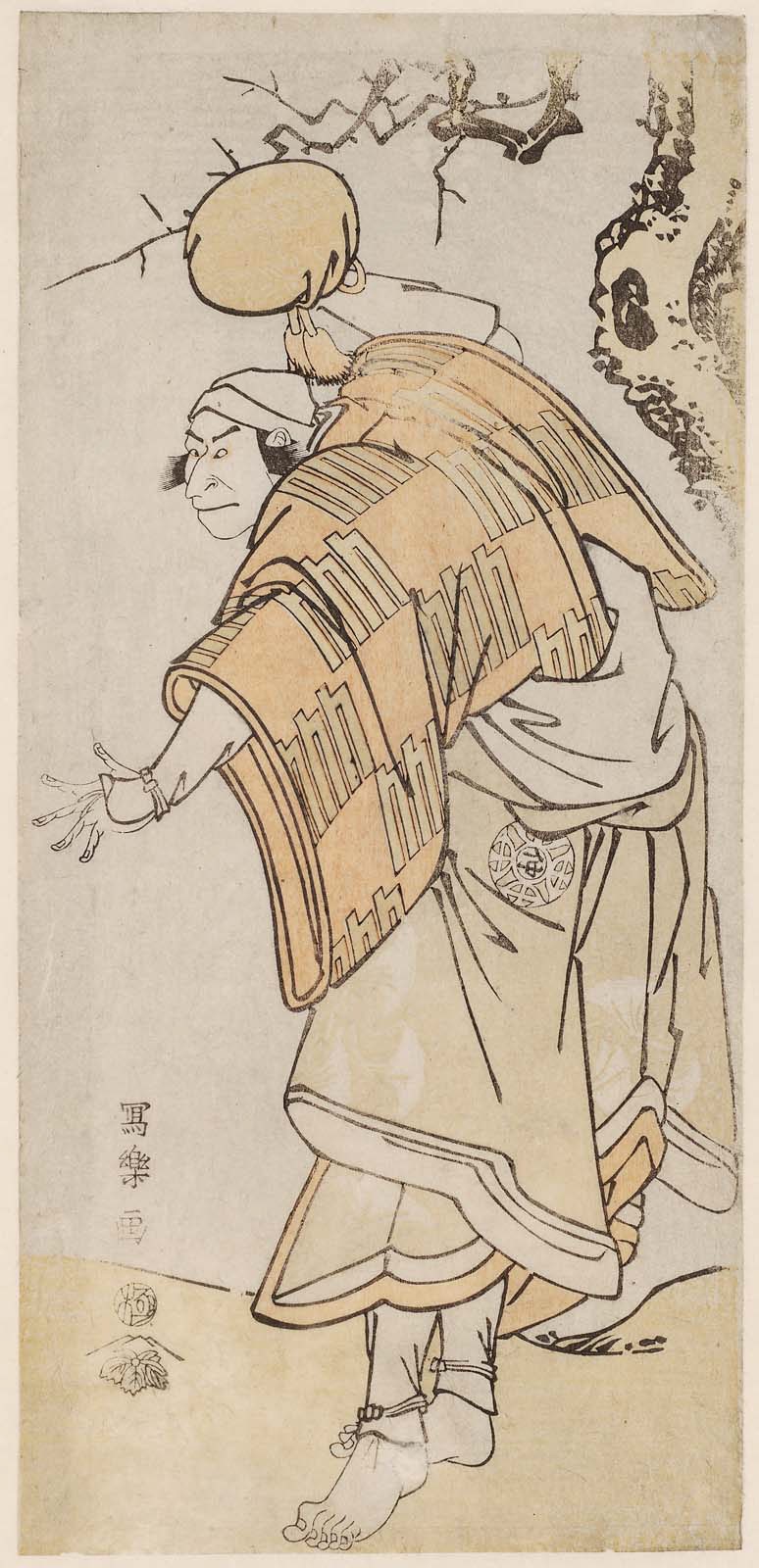《(1794) 中村中三二世 饰 荒牧美三四郎兼虎》（(1794) Nakamura Nakazō II as Aramaki Mimishirō Kanetora）｜东洲斋写乐 Tōshūsai Sharaku｜约1794-1795