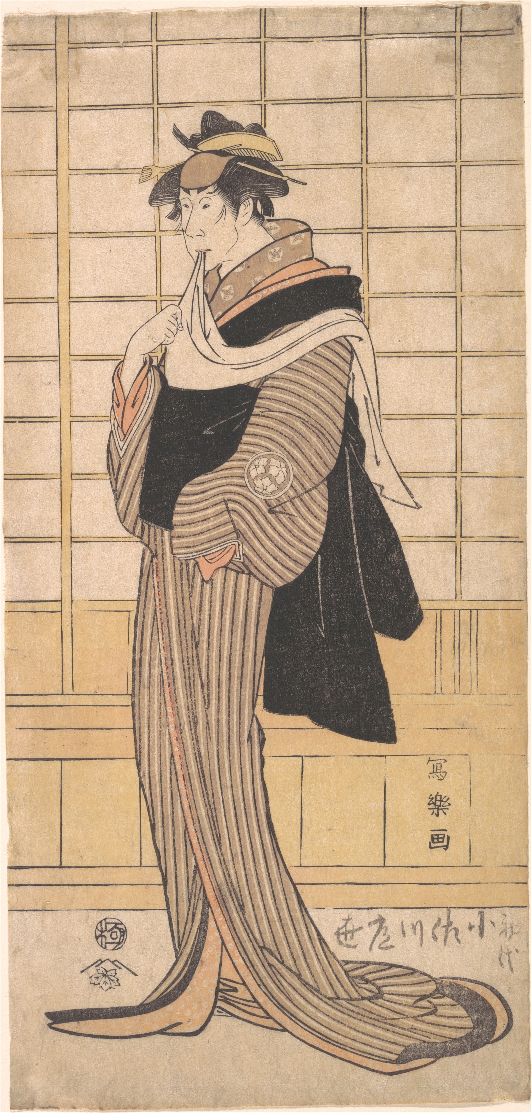 （c. 1794–95）小佐川恒世二世饰美发师 O-Roku