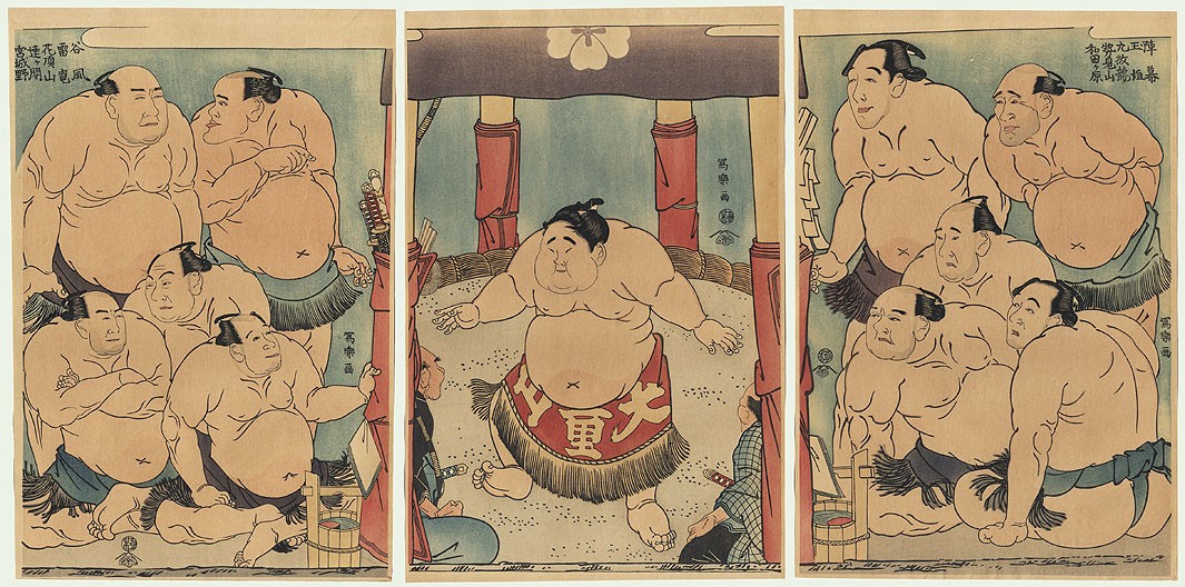 《擂台上的少年摔跤手大道山》（Boy Wrestler Daidozan in the Ring）｜东洲斋写乐 Tōshūsai Sharaku｜1794