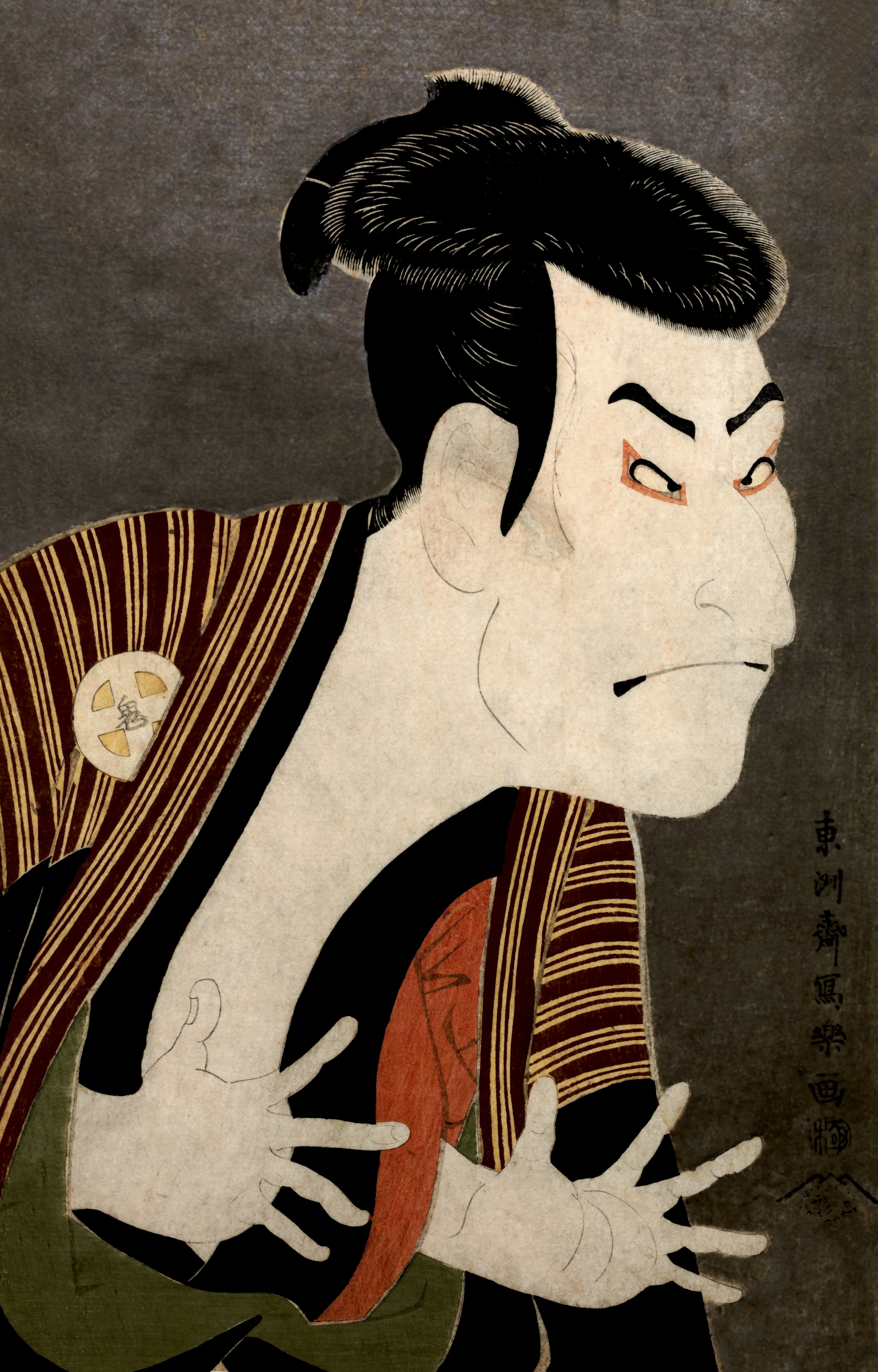 《演员大谷鬼路二世饰 Yakko Edobei – 写乐 – TNM》（The actor Otani Oniji II as Yakko Edobei - Sharaku - TNM）｜东洲斋写乐 Tōshūsai Sharaku｜1794 date QS:P571,+1794-1700-00T00:00:00Z/9
