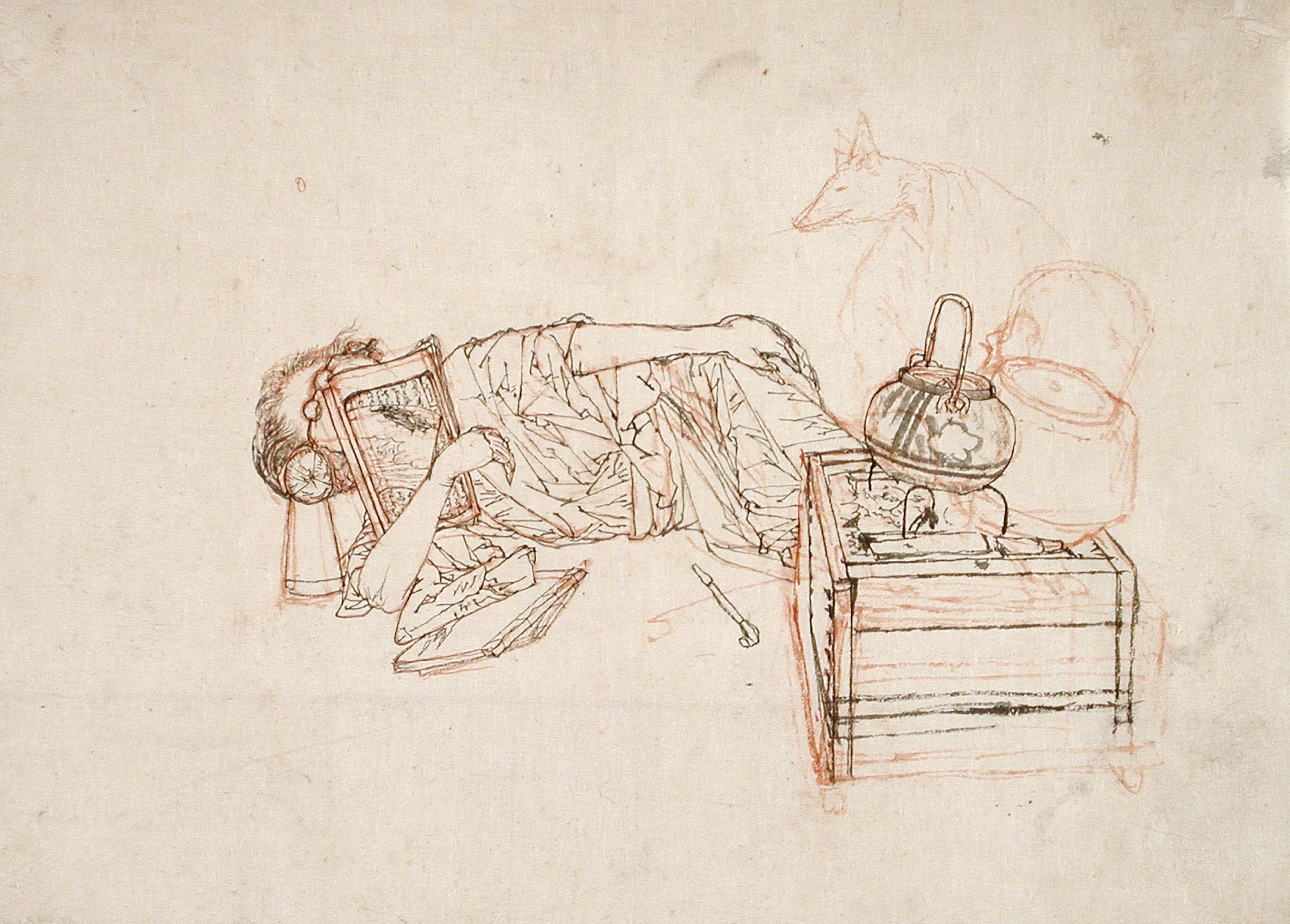 《月冈芳年作品：室内人物画稿》（"Works of Yoshinori Tsukioka: Drawings of Interior Figures"）｜月冈芳年 Tsukioka Yoshitoshi｜不明