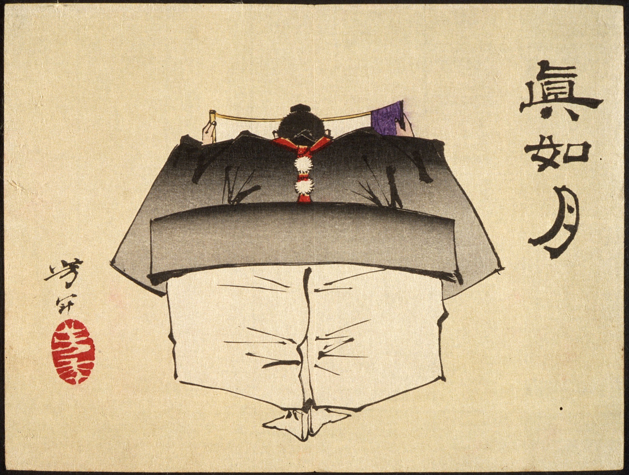 《身着舞蹈服装的不破万左卫门》（Fuwa Banzaemon in a Tanzen Costume）｜月冈芳年 Tsukioka Yoshitoshi｜不明
