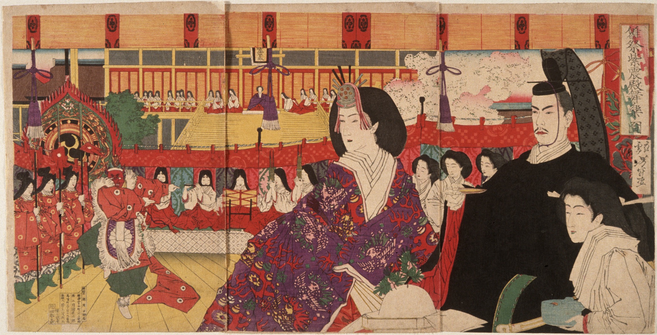 《女儿节、女儿节》（Girl's Festival, Hinamatsuri）｜月冈芳年 Tsukioka Yoshitoshi｜不明