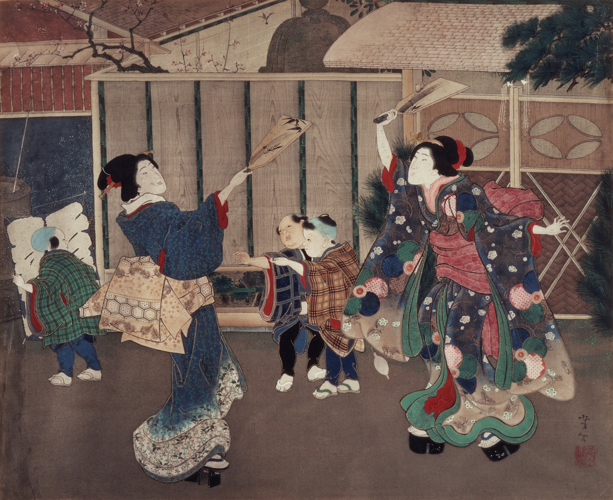 《一月：庆祝新年》（January: Celebrating the New Year）｜月冈芳年 Tsukioka Yoshitoshi｜不明