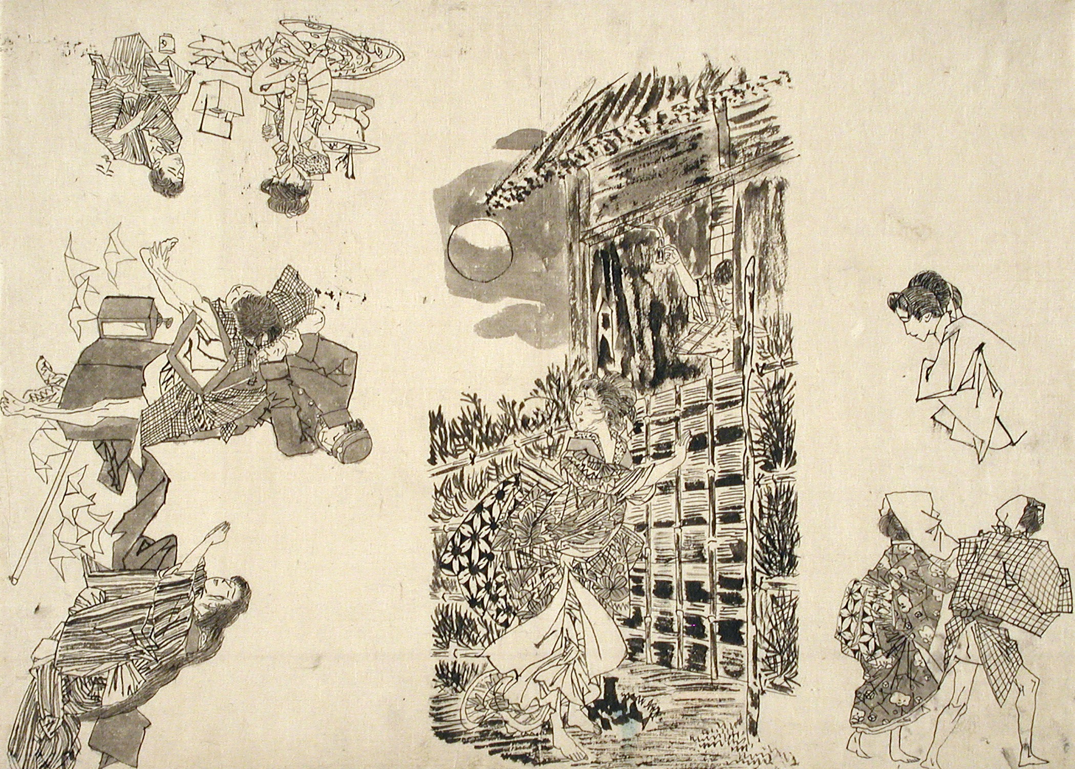 《月冈芳年作品：街市人物习作》（"Works of Tsukioka Yoshinori: Study of Street Characters"）｜月冈芳年 Tsukioka Yoshitoshi｜不明