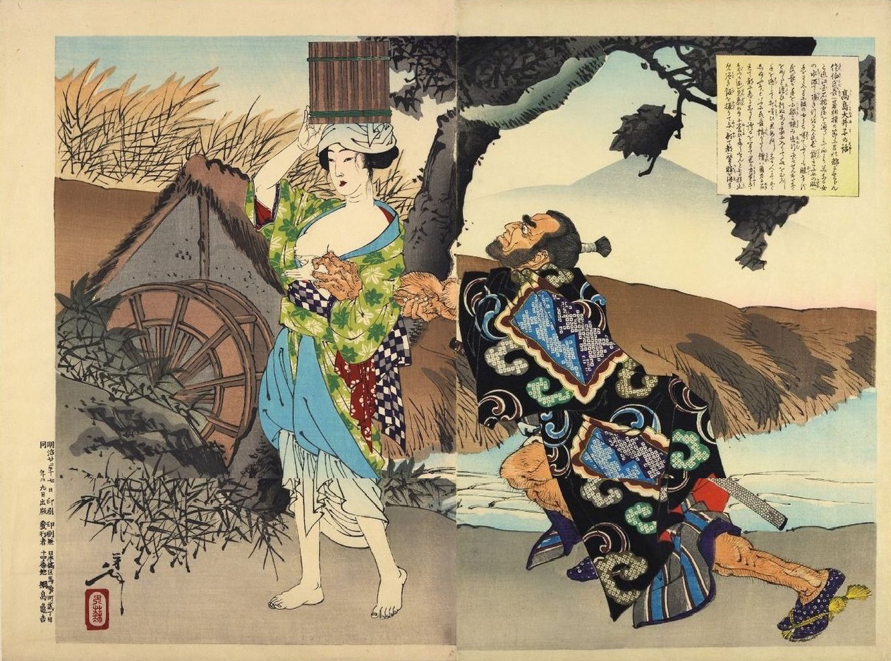 《月冈芳年作品：雪地中的武士对决》（"Yoshitoshi Tsukioka's work: Samurai Showdown in the Snow"）｜月冈芳年 Tsukioka Yoshitoshi｜不明