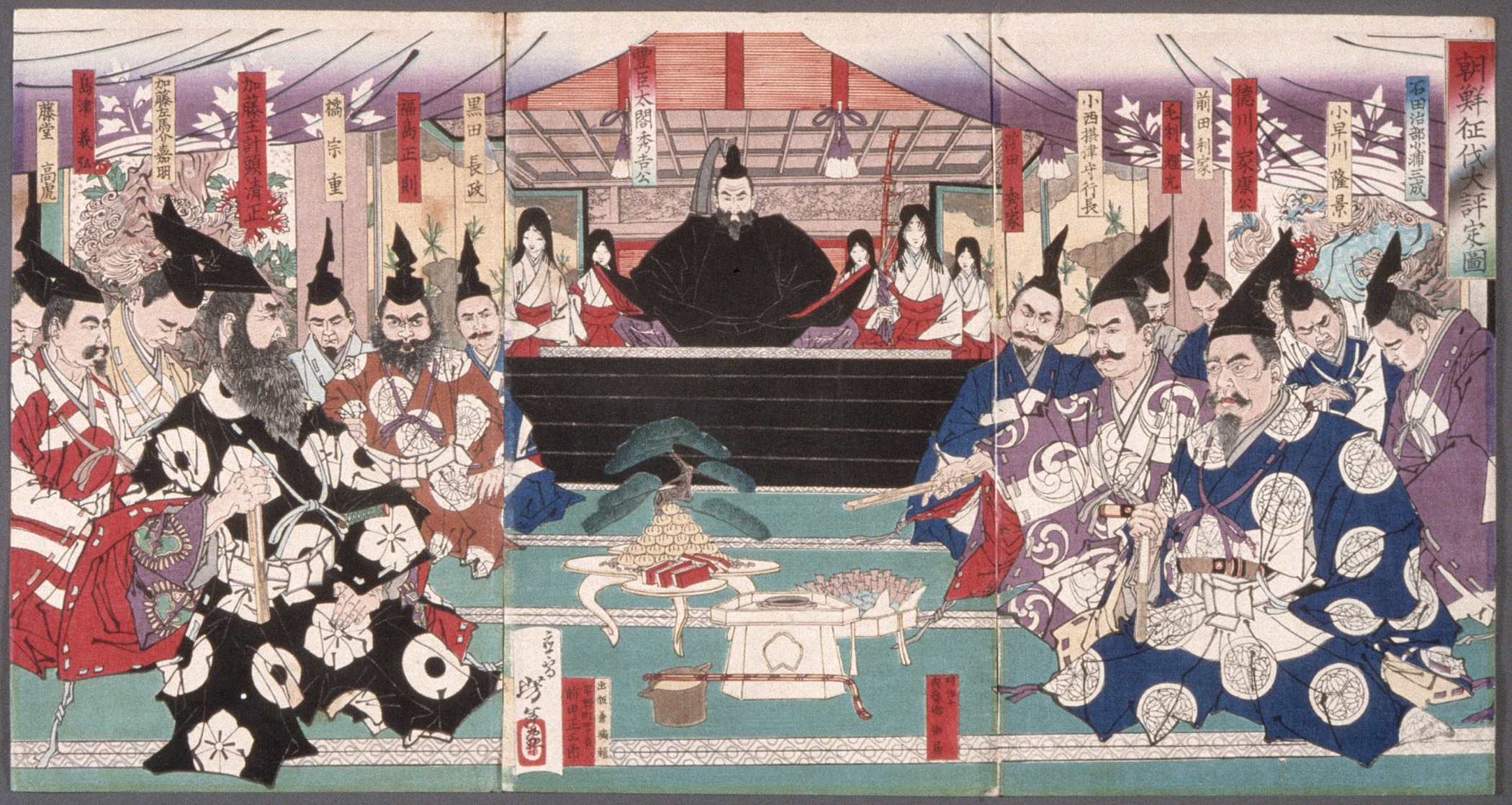 《征服朝鲜大会议》（The Great Conference on the Conquest of Korea）｜月冈芳年 Tsukioka Yoshitoshi｜不明