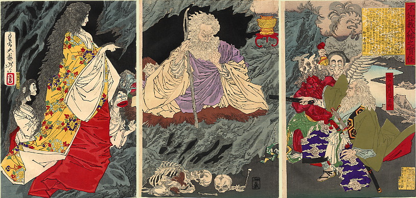 《幽灵义俊三联画》（Yoshitoshi The Ghost Triptych）｜月冈芳年 Tsukioka Yoshitoshi｜不明