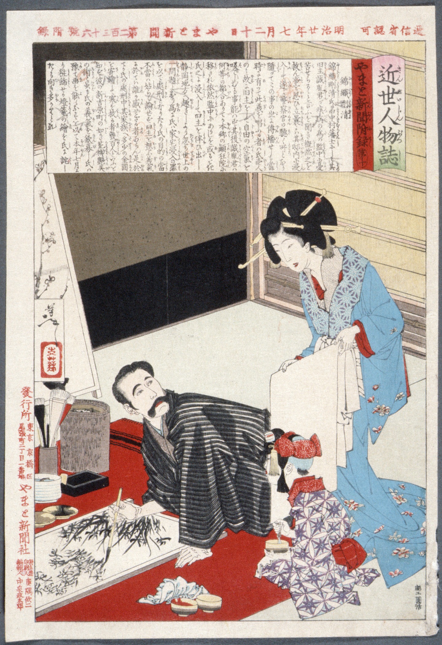 《西郡武清作画》（Nishigori Takekiyo painting）｜月冈芳年 Tsukioka Yoshitoshi｜1887