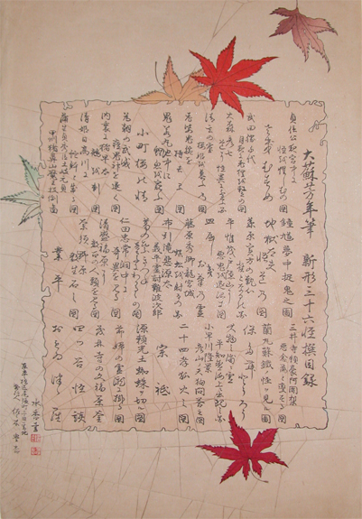 《《新形三十六怪撰》目录》（Contents of "Thirty-Six Strange Writings of New Forms"）｜月冈芳年 Tsukioka Yoshitoshi｜1889-1892