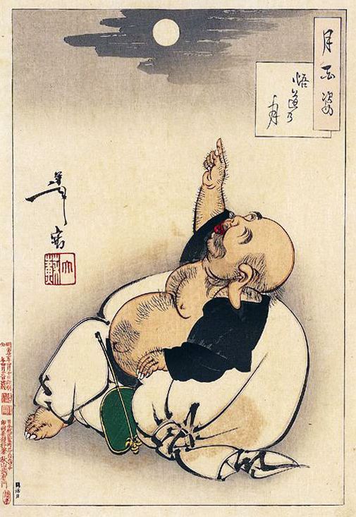 《悟道之月》（moon of enlightenment）｜月冈芳年 Tsukioka Yoshitoshi｜1888