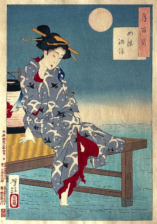 《四条纳凉》（Four cool places）｜月冈芳年 Tsukioka Yoshitoshi｜1885