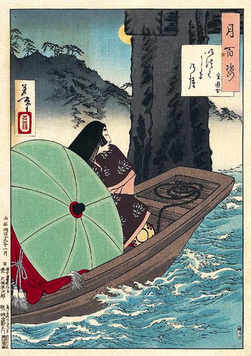 《严岛月》（Itsukushima Moon）｜月冈芳年 Tsukioka Yoshitoshi｜1886