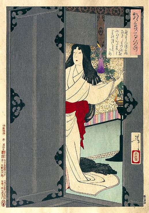 《赤染卫门望月》（Akamemon looks at the moon）｜月冈芳年 Tsukioka Yoshitoshi｜1887