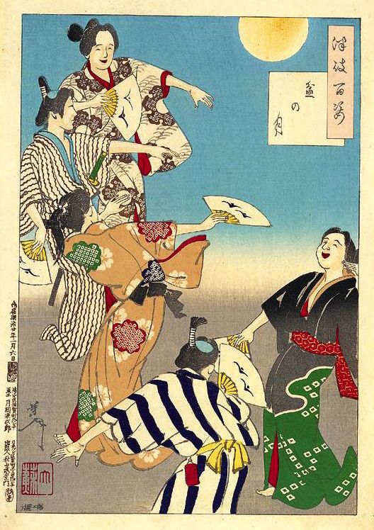 《盆会月》（Basin month）｜月冈芳年 Tsukioka Yoshitoshi｜1887
