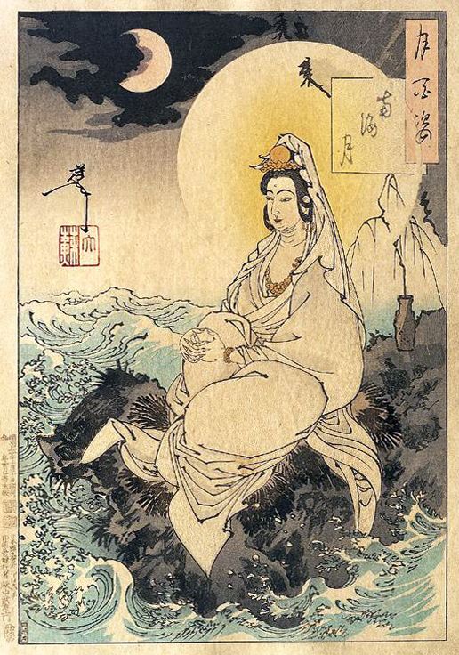 《南海月》（south sea moon）｜月冈芳年 Tsukioka Yoshitoshi｜1888