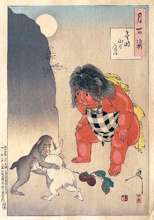 《金时山月》（golden hour mountain moon）｜月冈芳年 Tsukioka Yoshitoshi｜1890