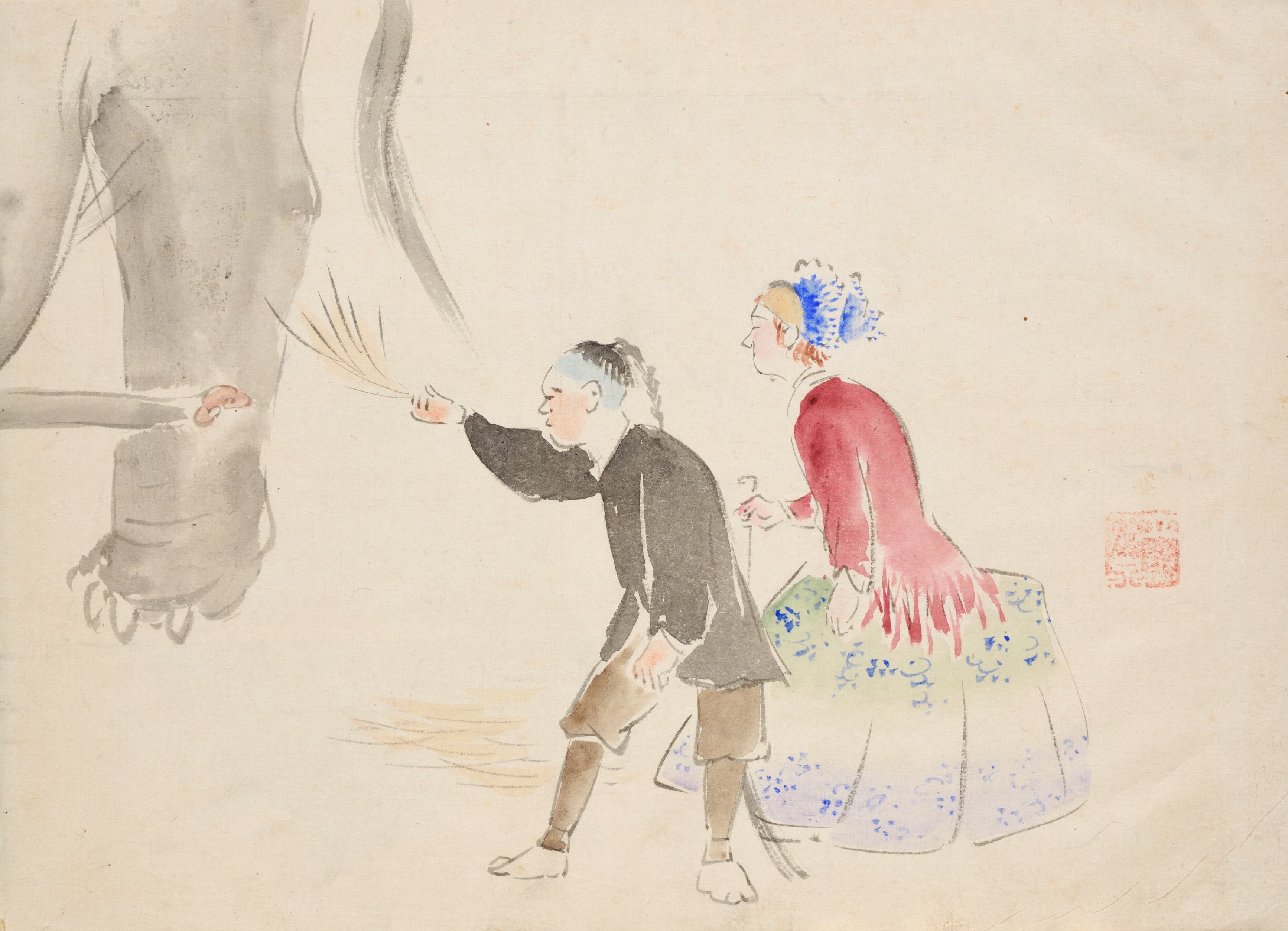 《《一立斋广重画稿册》第19图》（Album of Ichiryusai Hiroshige’s Sketches Pl.19）｜歌川广重 Utagawa Hiroshige｜约 1850
