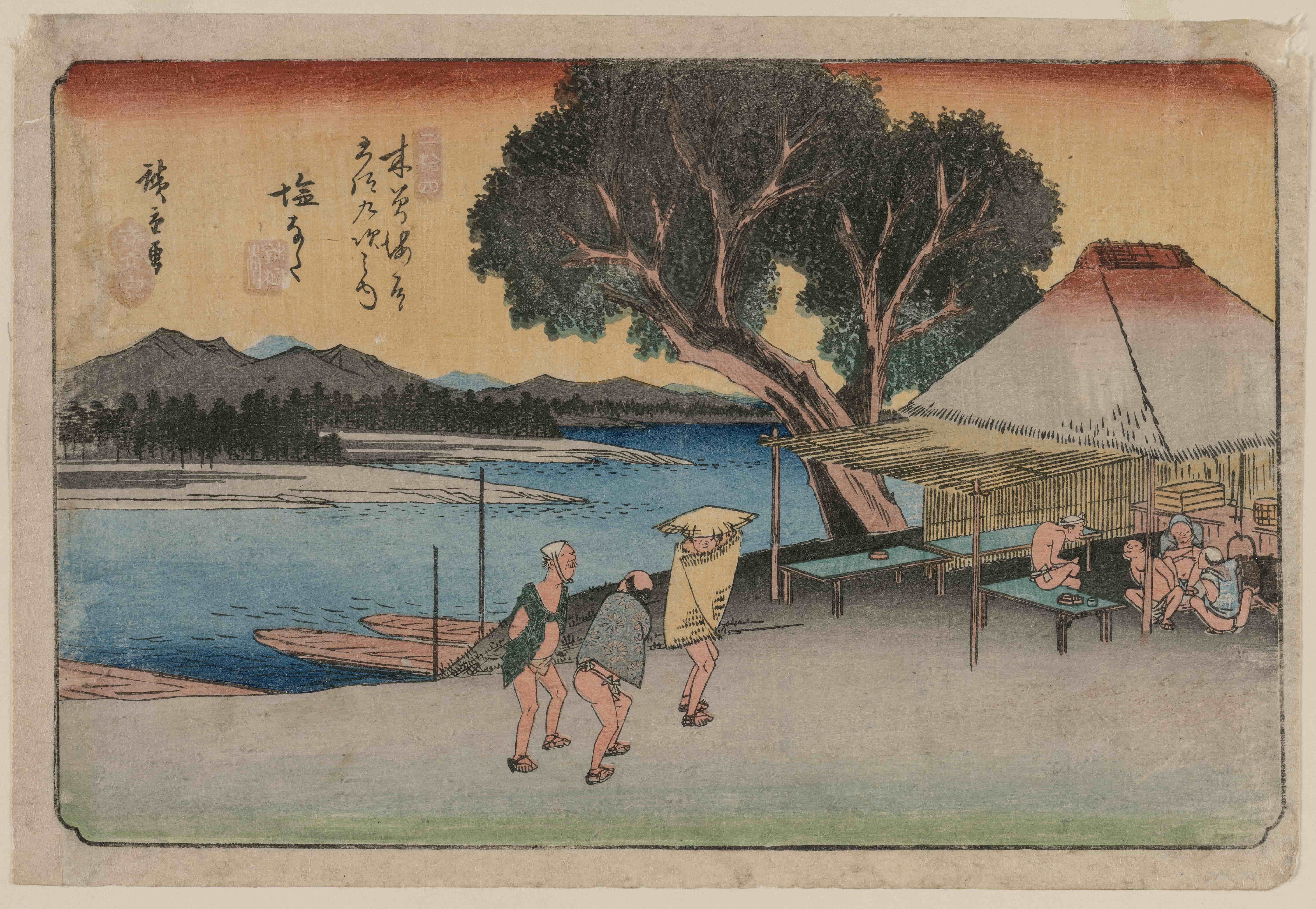 《盐名田（《木曾街道六十九次》）》（The Sixty-Nine Stations of the Kiso Highway: Shionata）｜歌川广重 Utagawa Hiroshige｜江户时代