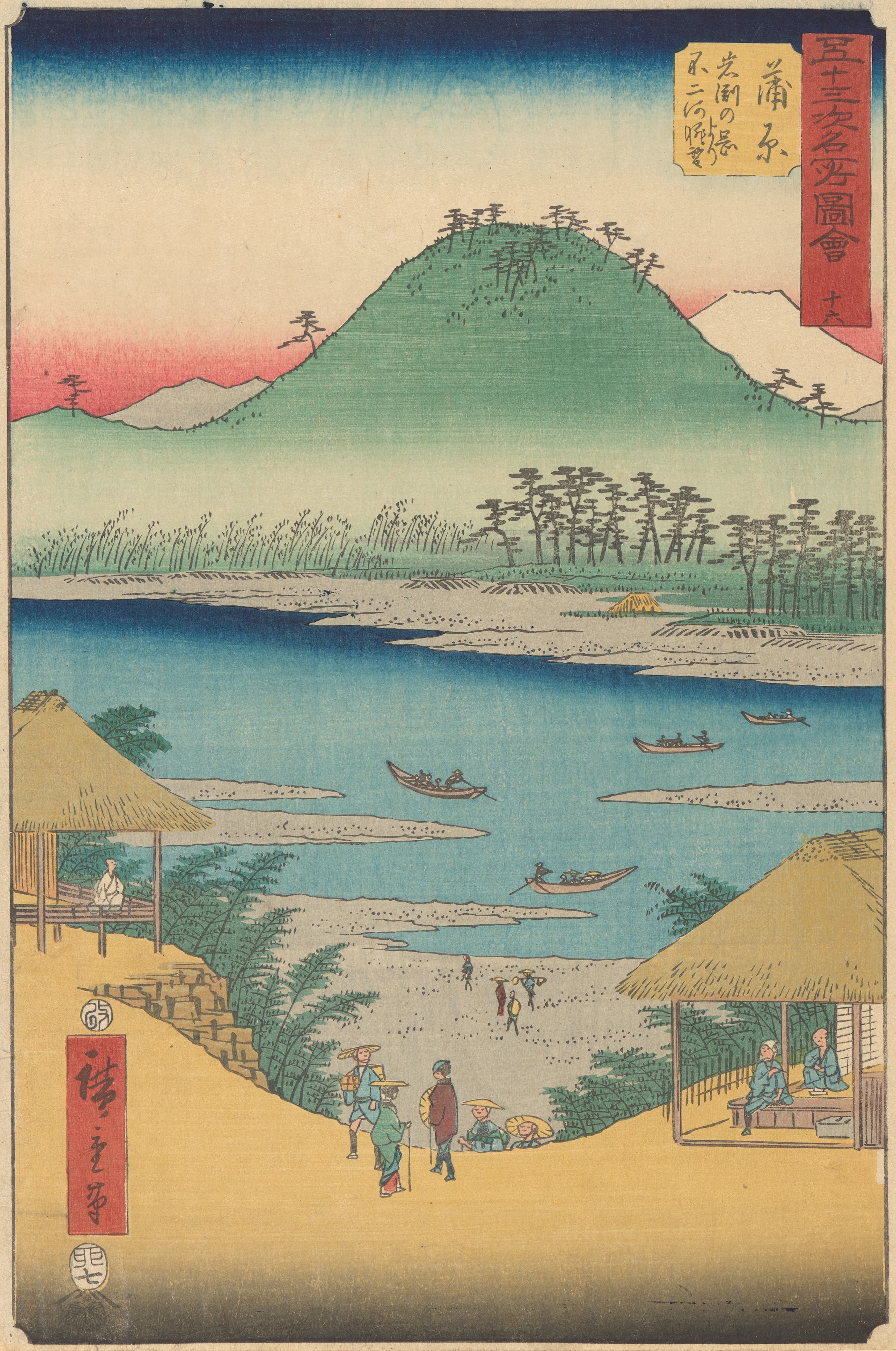 《蒲原》（Kanbara）｜歌川广重 Utagawa Hiroshige｜1855