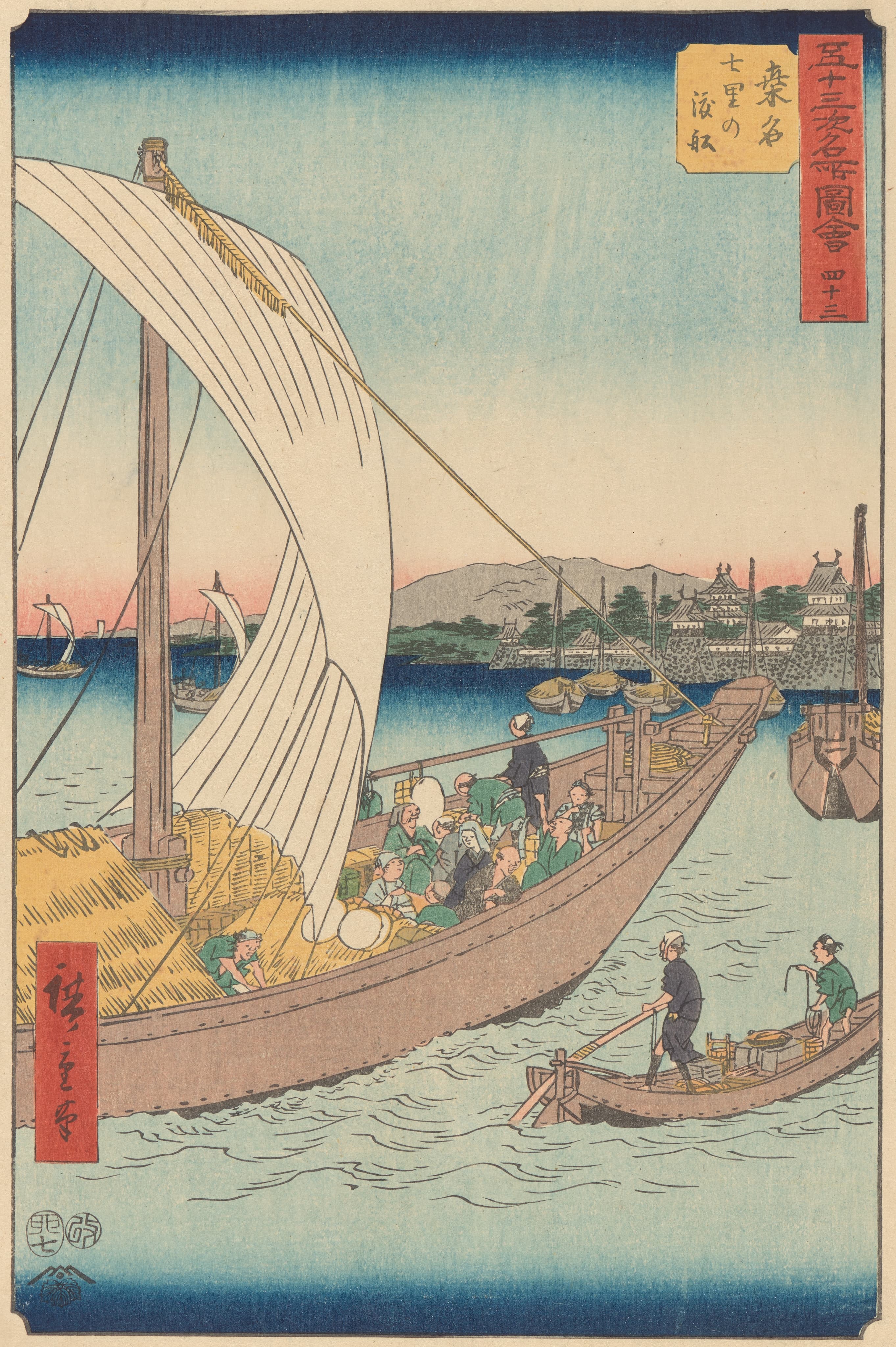 《桑名》（Kuwana）｜歌川广重 Utagawa Hiroshige｜1855