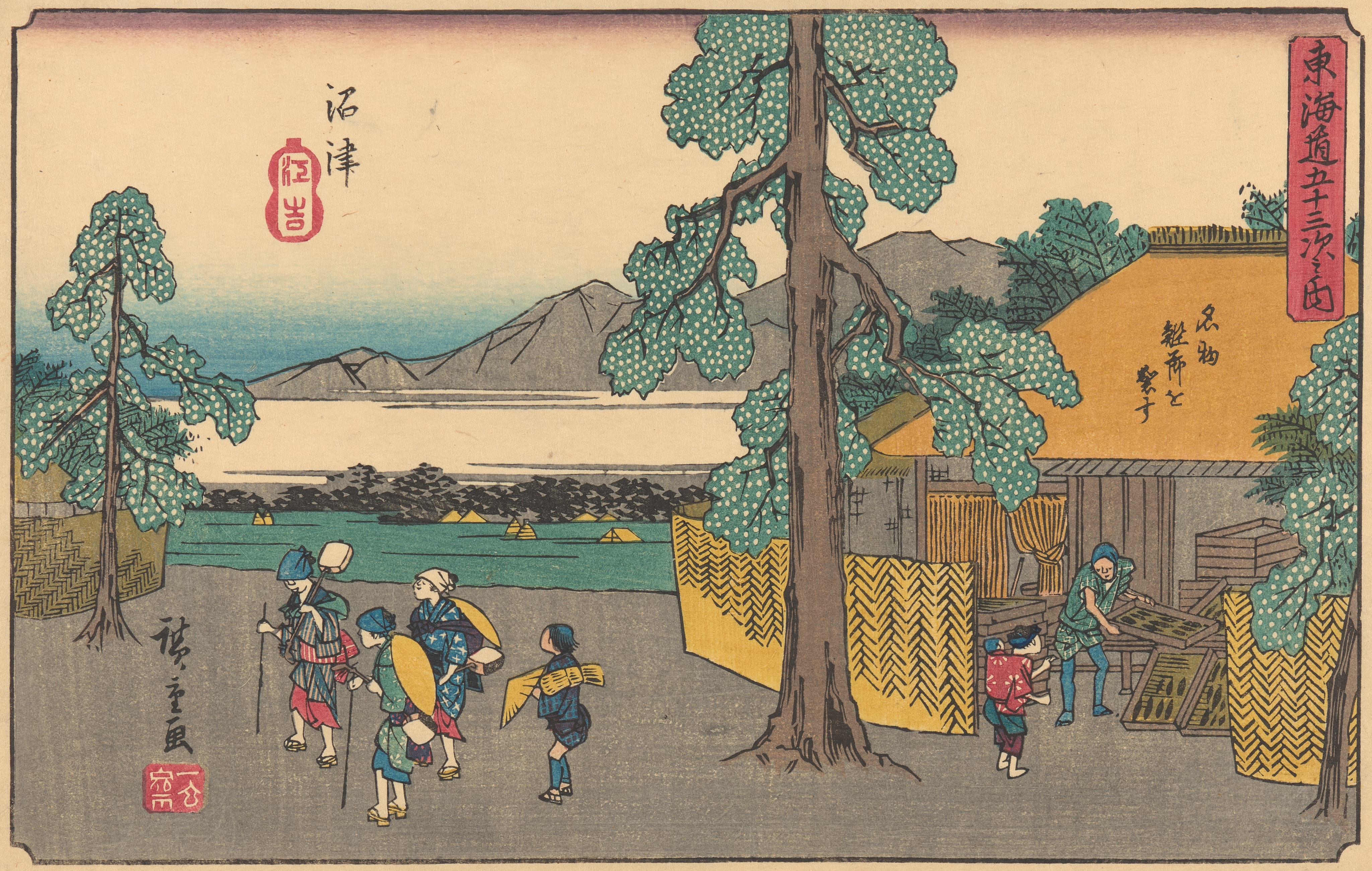 《沼津》（Numazu）｜歌川广重 Utagawa Hiroshige｜约 1841-1842