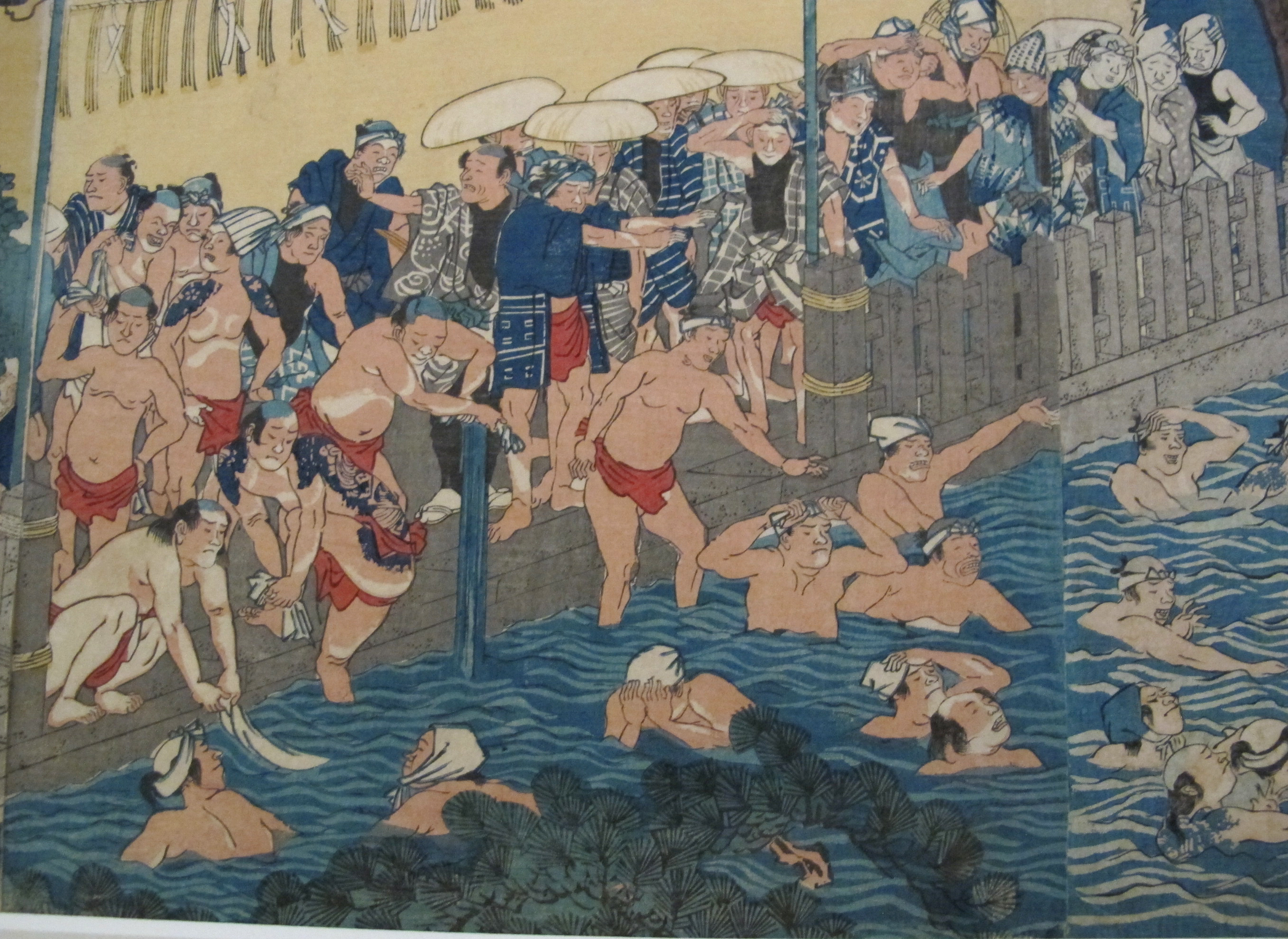 《澡堂浴客图》（Bathhouse Scene）｜歌川国芳 Utagawa Kuniyoshi｜江户时代