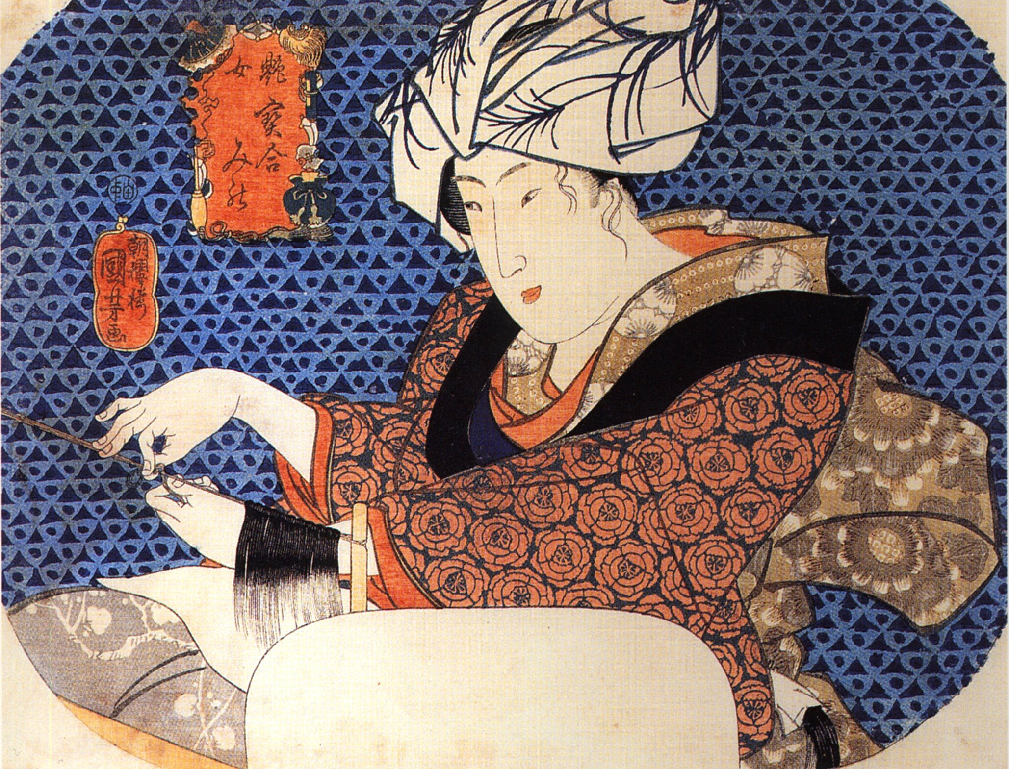 《美人肖像（大首绘）》（Beauty Portrait (Okubi-e)）｜歌川国芳 Utagawa Kuniyoshi｜江户时代