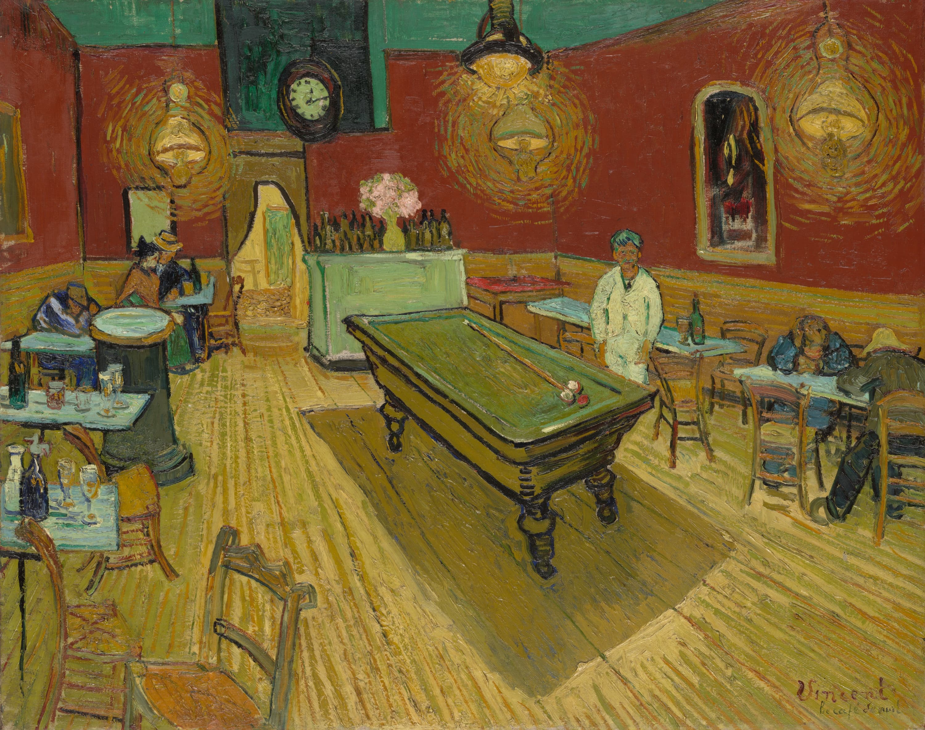 《夜间咖啡馆》（The Night Café）｜文森特·梵高 Vincent van Gogh｜1888