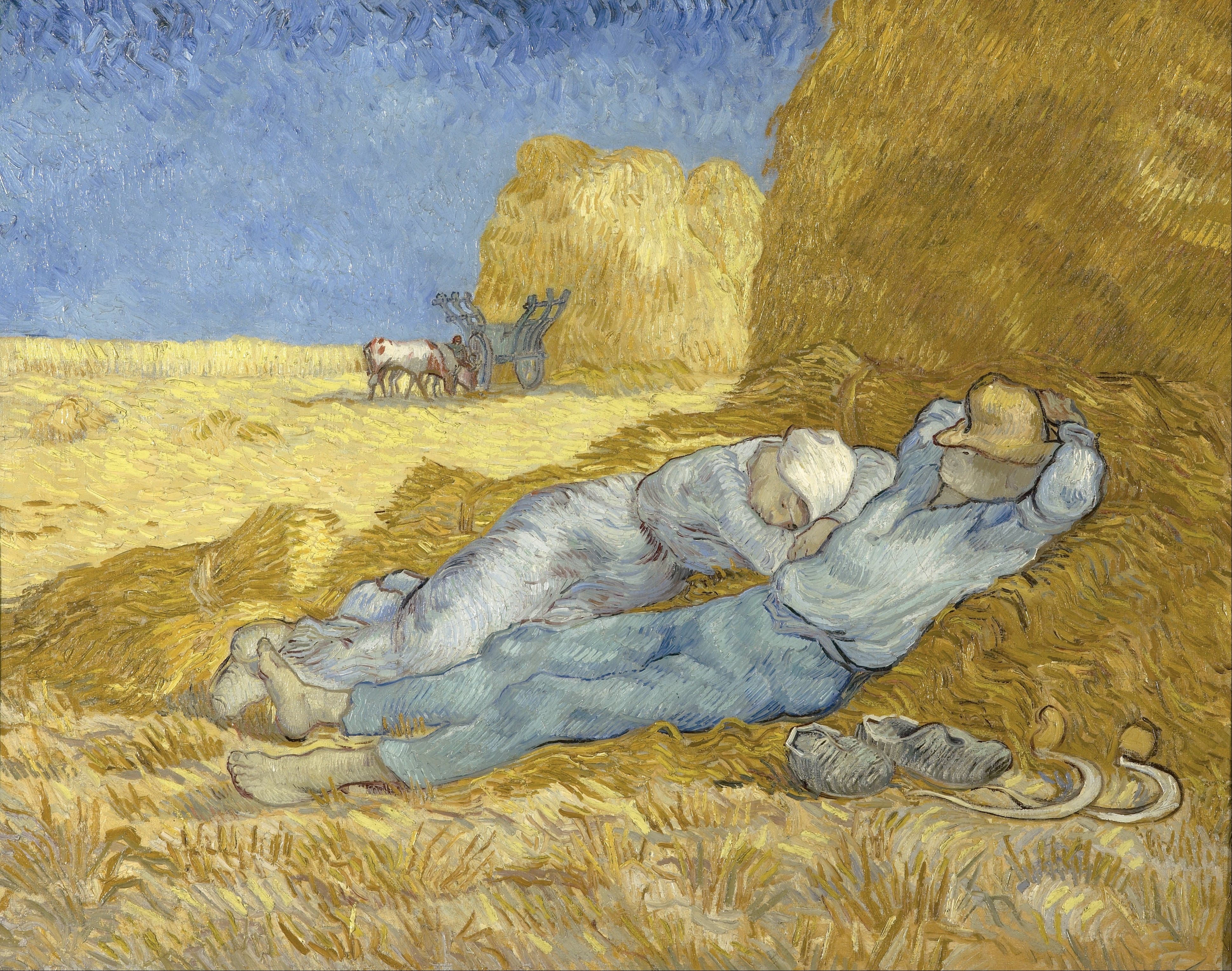 《午睡（仿米勒）》（The Siesta (After Millet)）｜文森特·梵高 Vincent van Gogh｜1889–1890