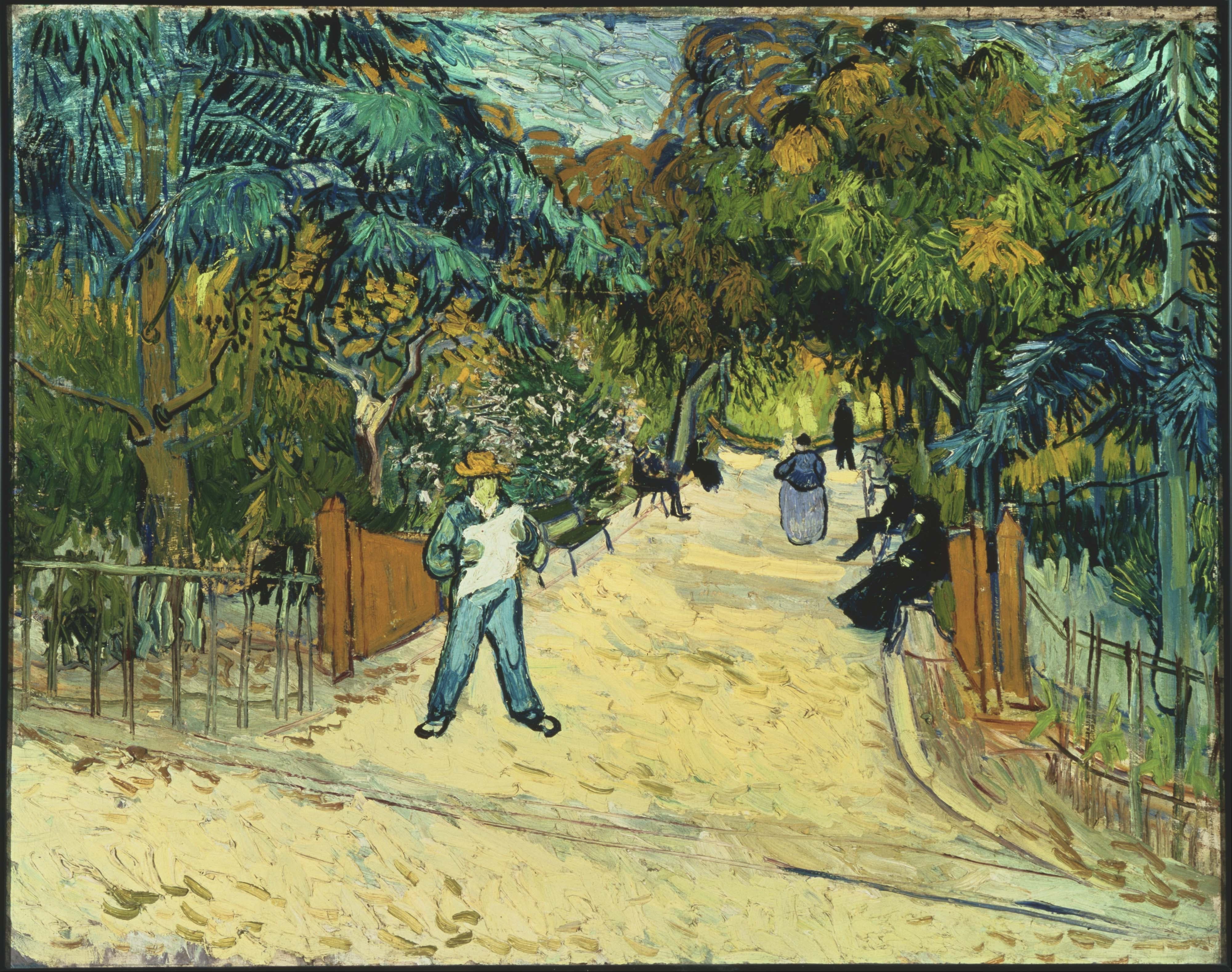 《阿尔勒公共花园入口》（Entrance to the Public Gardens in Arles）｜文森特·梵高 Vincent van Gogh｜1888