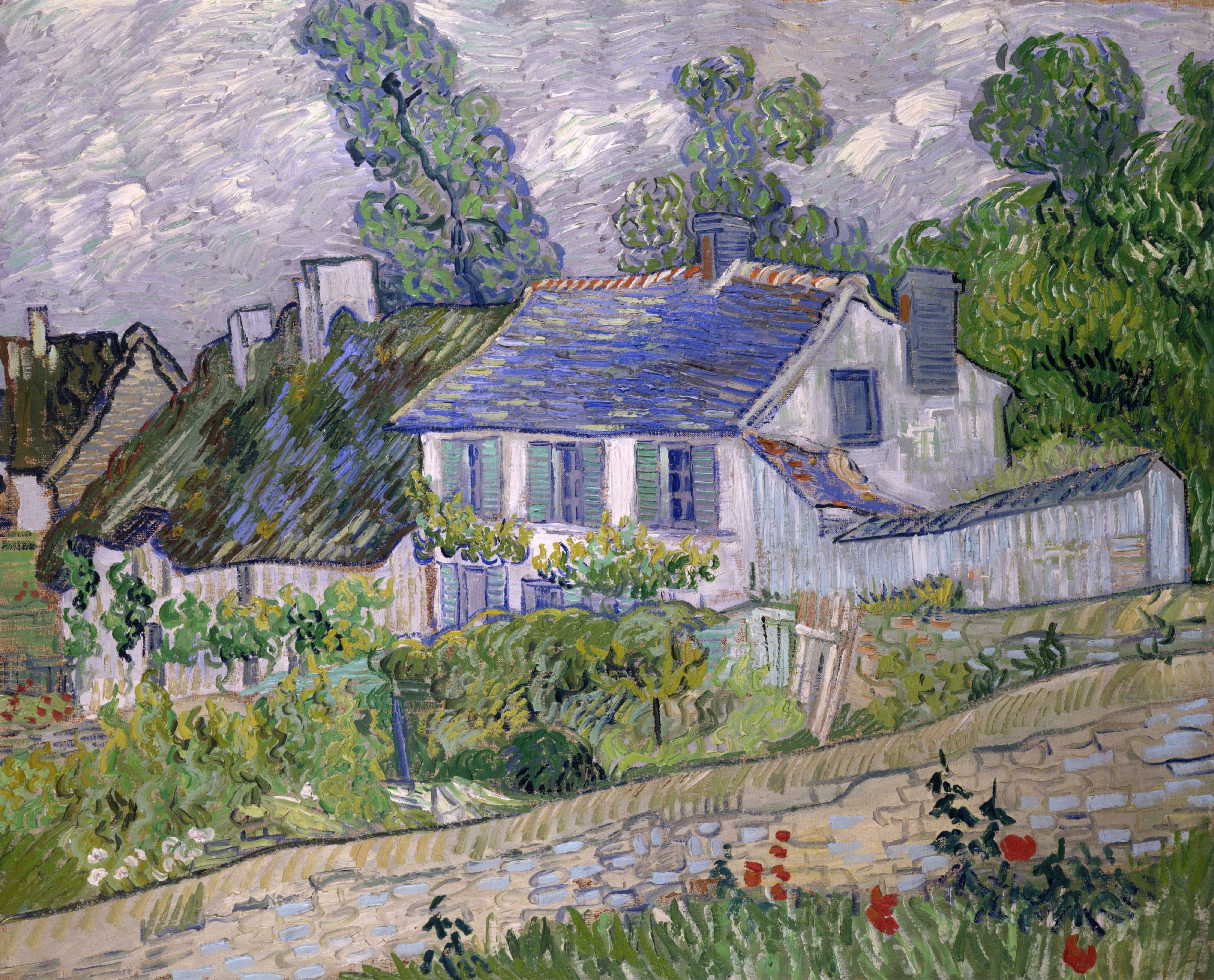 《奥维尔的房屋》（Houses at Auvers）｜文森特·梵高 Vincent van Gogh｜1890