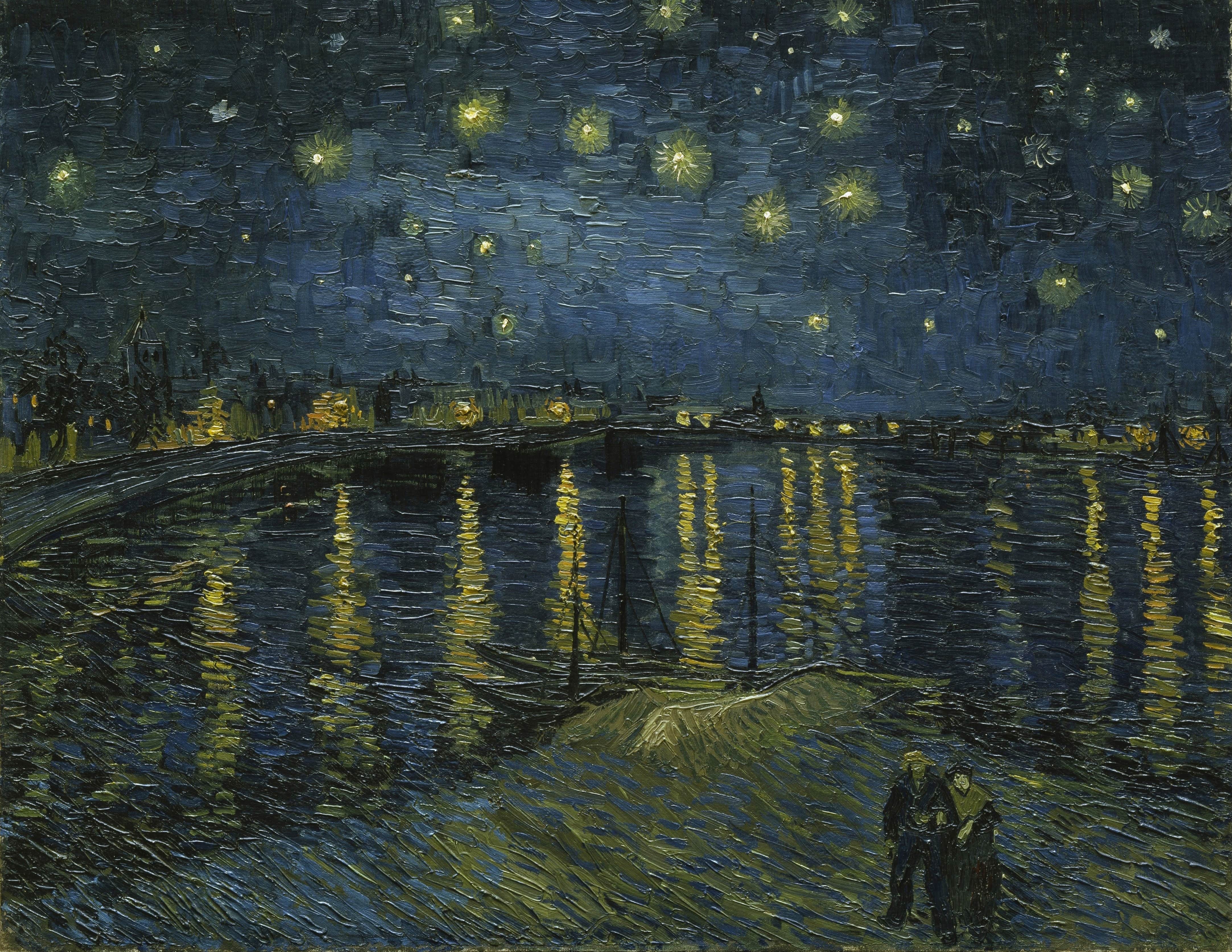 《星月夜》（Starry Night）｜文森特·梵高 Vincent van Gogh｜1888