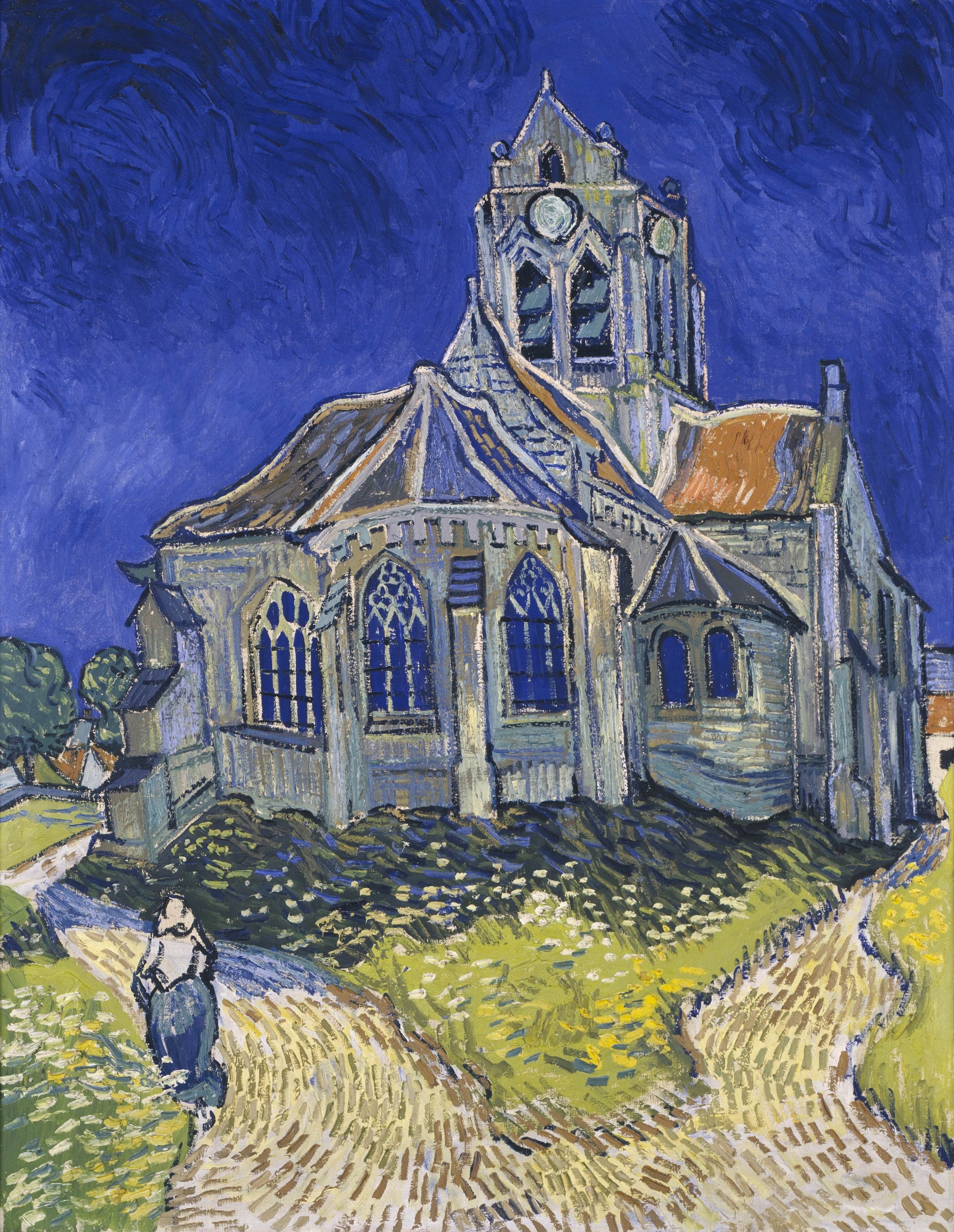 《奥维尔教堂》（The Church at Auvers）｜文森特·梵高 Vincent van Gogh｜1890
