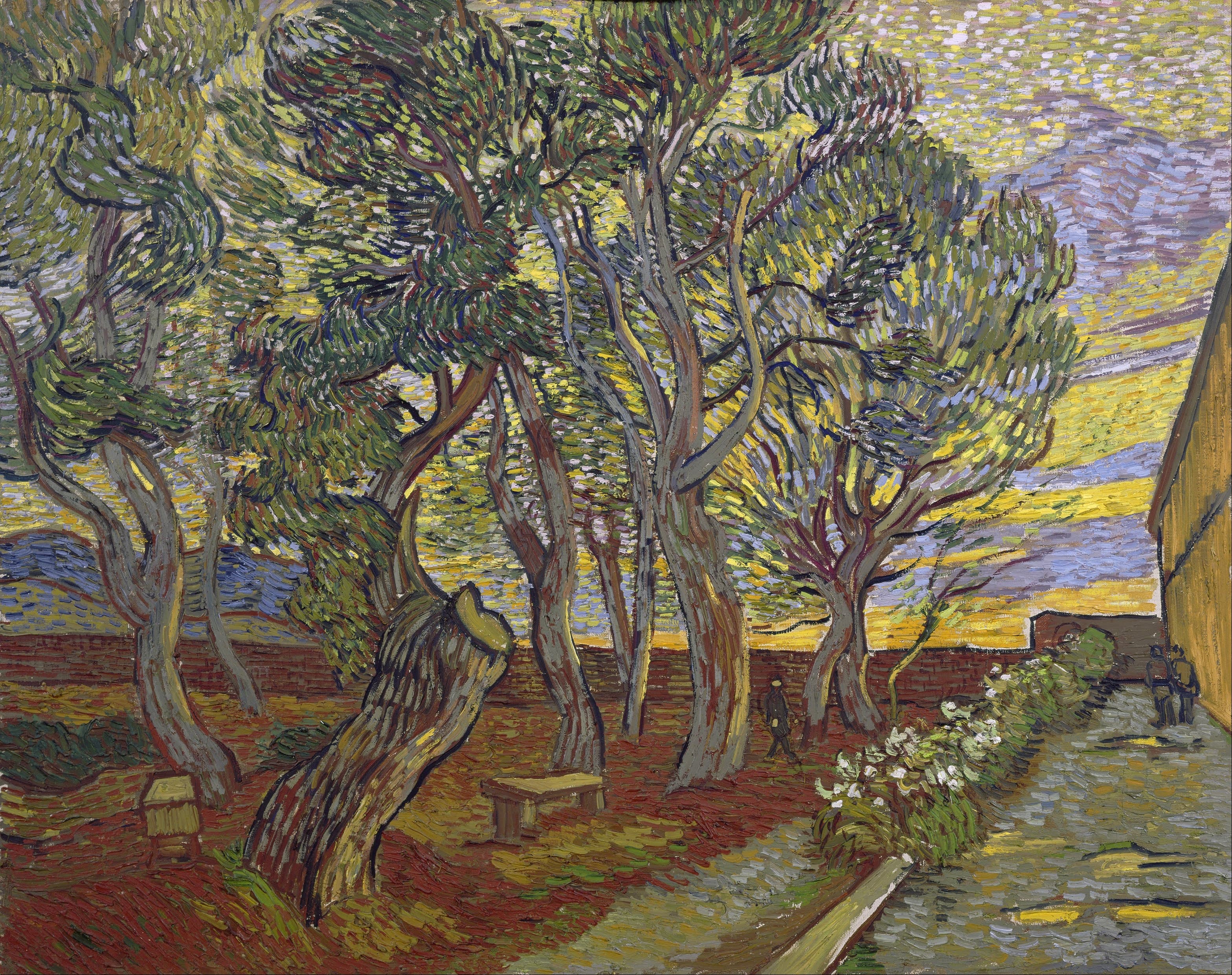 《圣保罗医院花园》（The Garden of Saint-Paul Hospital）｜文森特·梵高 Vincent van Gogh｜1889