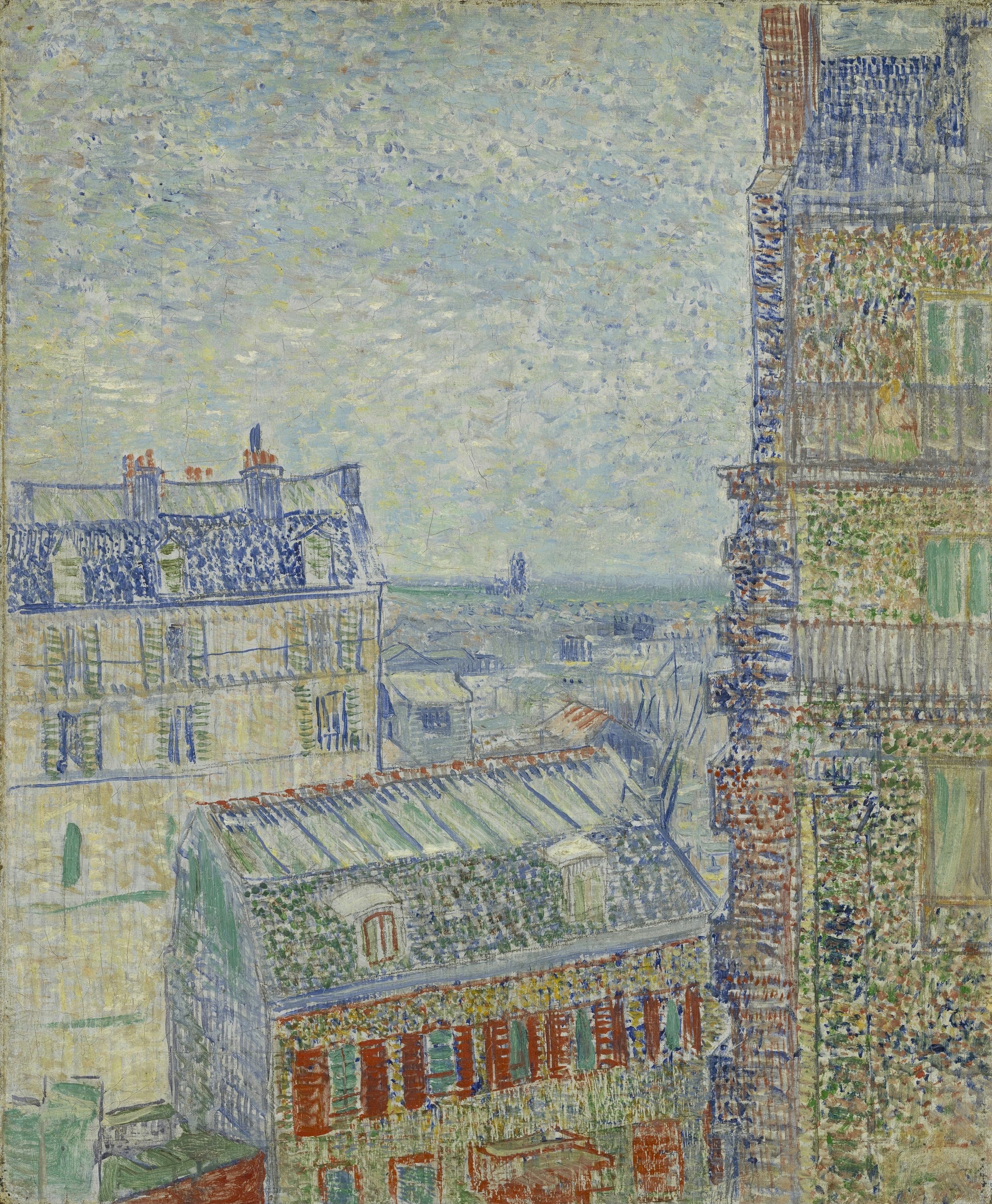 《西奥公寓的景观》（View from Theo's Apartment）｜文森特·梵高 Vincent van Gogh｜1887