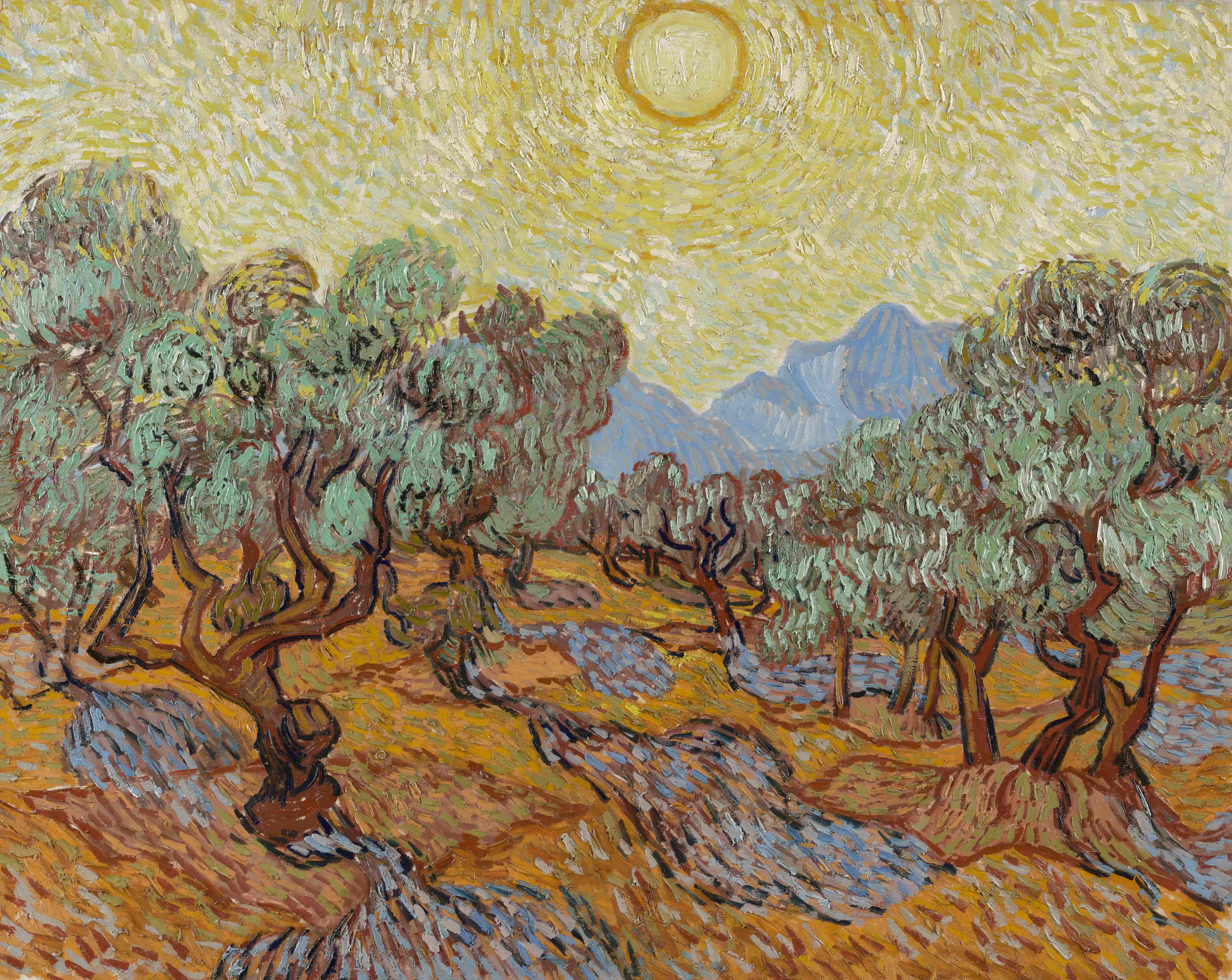 《橄榄树》（Olive Trees）｜文森特·梵高 Vincent van Gogh｜1889