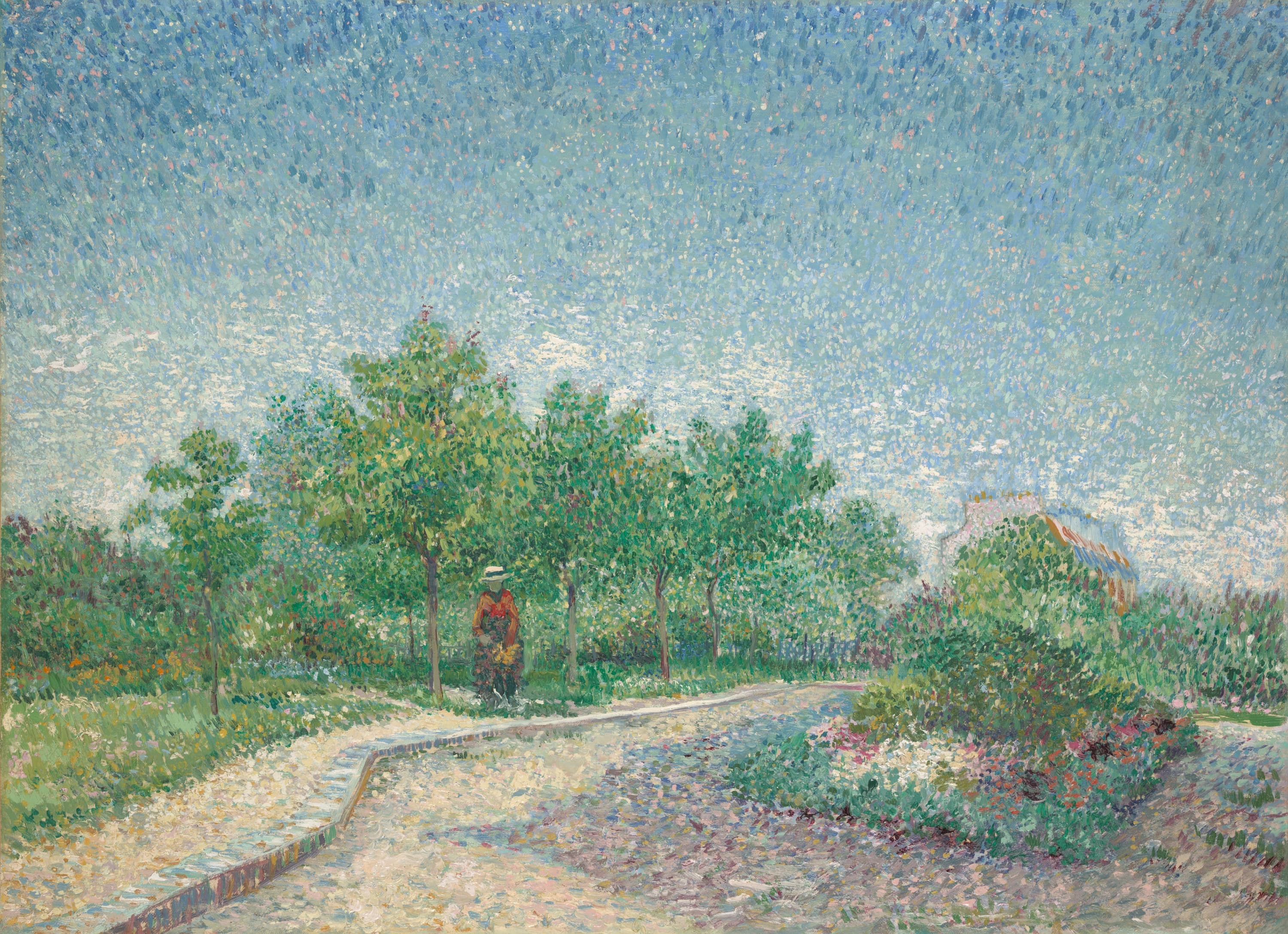 《阿涅尔的瓦耶-达让松公园》（Voyer-d'Argenson Park at Asnières）｜文森特·梵高 Vincent van Gogh｜1887