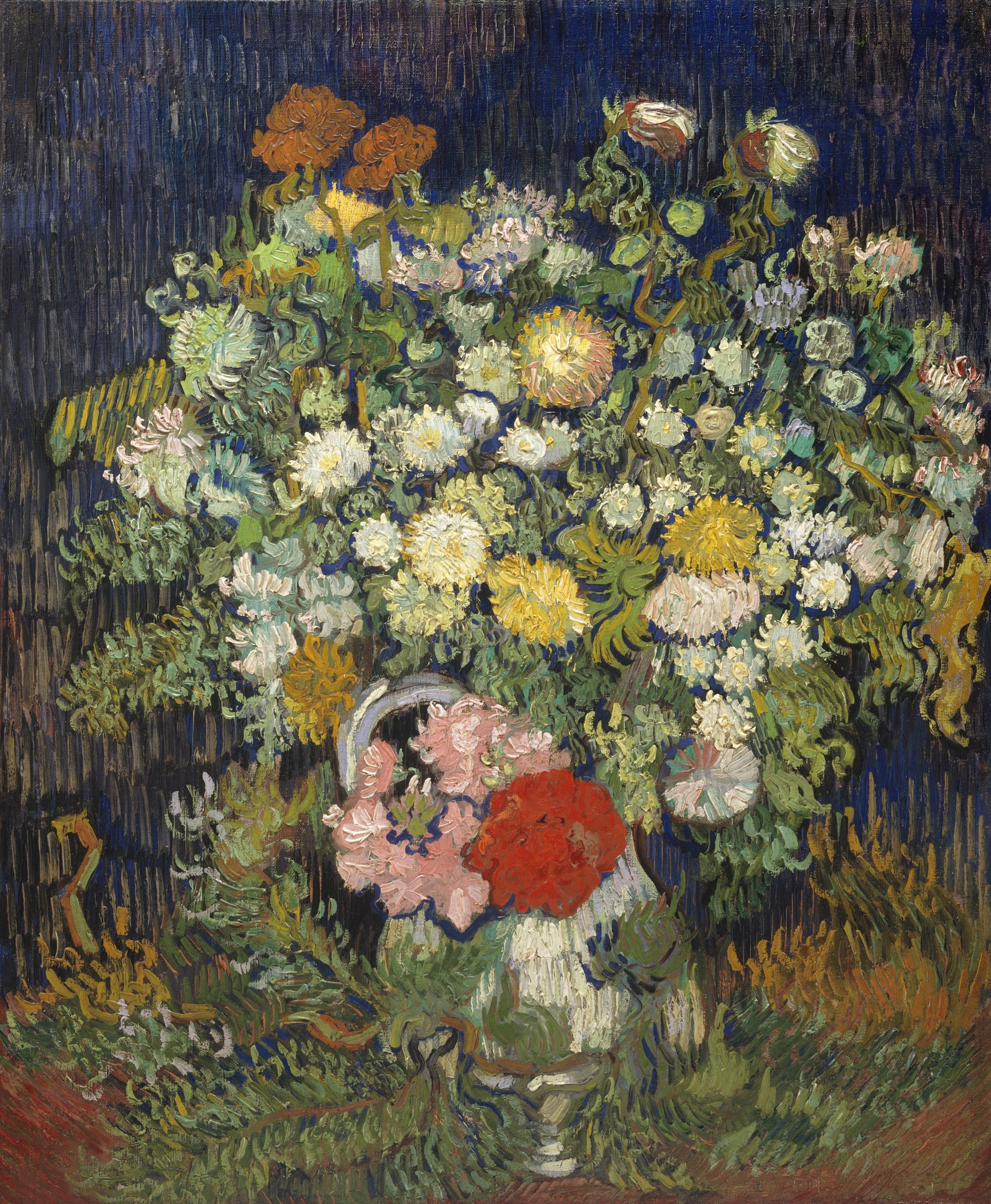 《花瓶里的花束》（Bouquet of Flowers in A Vase）｜文森特·梵高 Vincent van Gogh｜1888