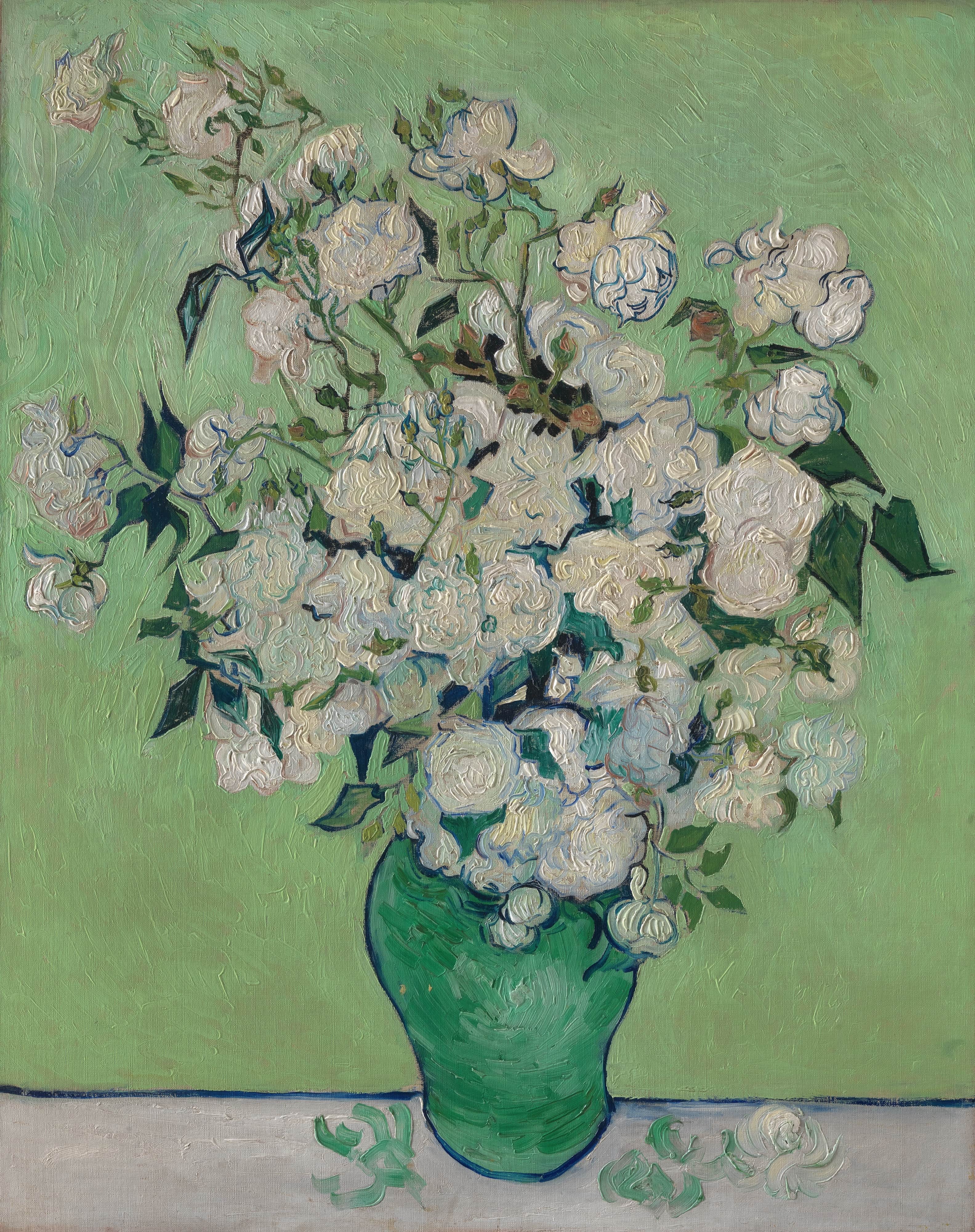 《玫瑰》（Roses）｜文森特·梵高 Vincent van Gogh｜1890