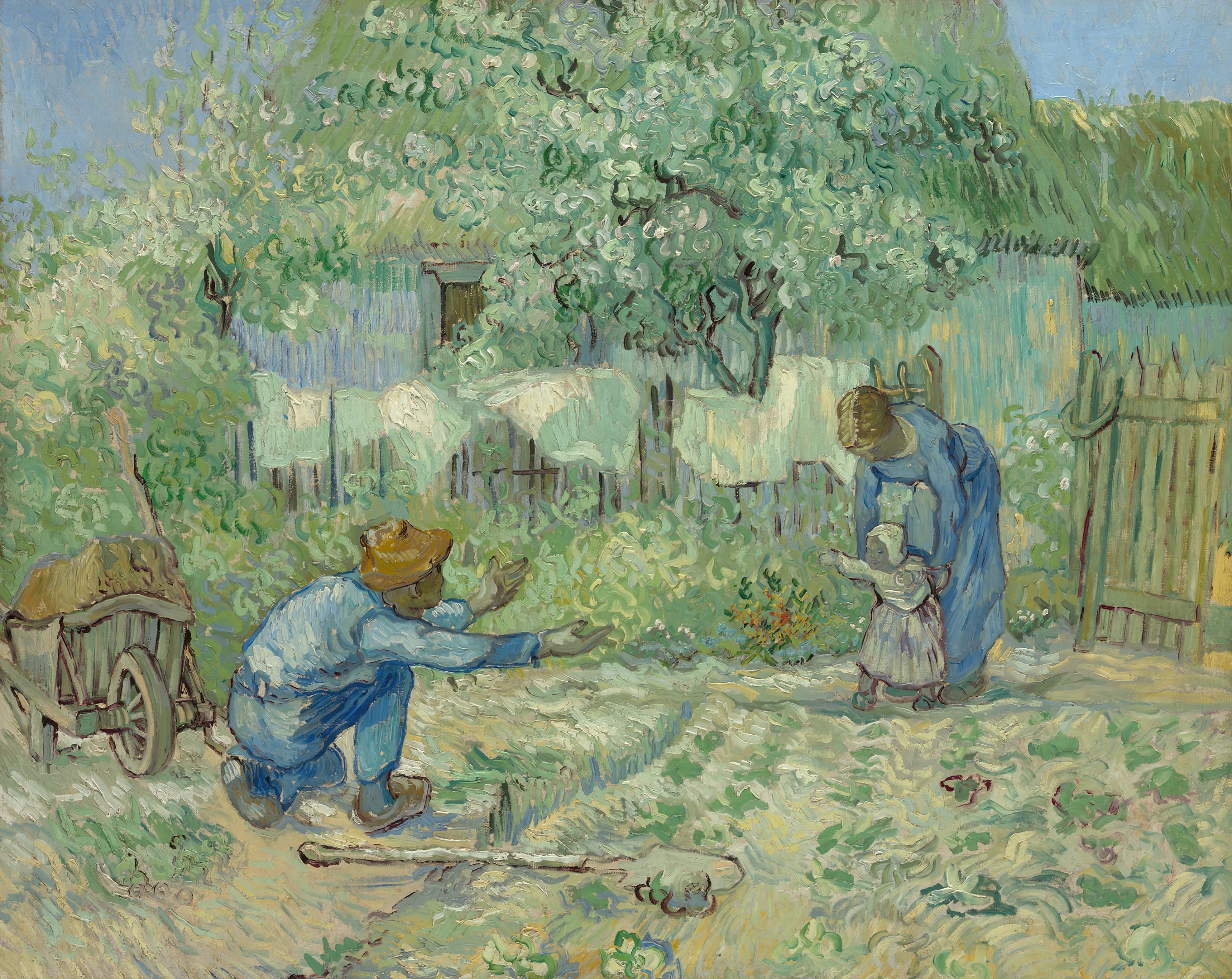 《第一步（仿米勒）》（First Steps (After Millet)）｜文森特·梵高 Vincent van Gogh｜1890