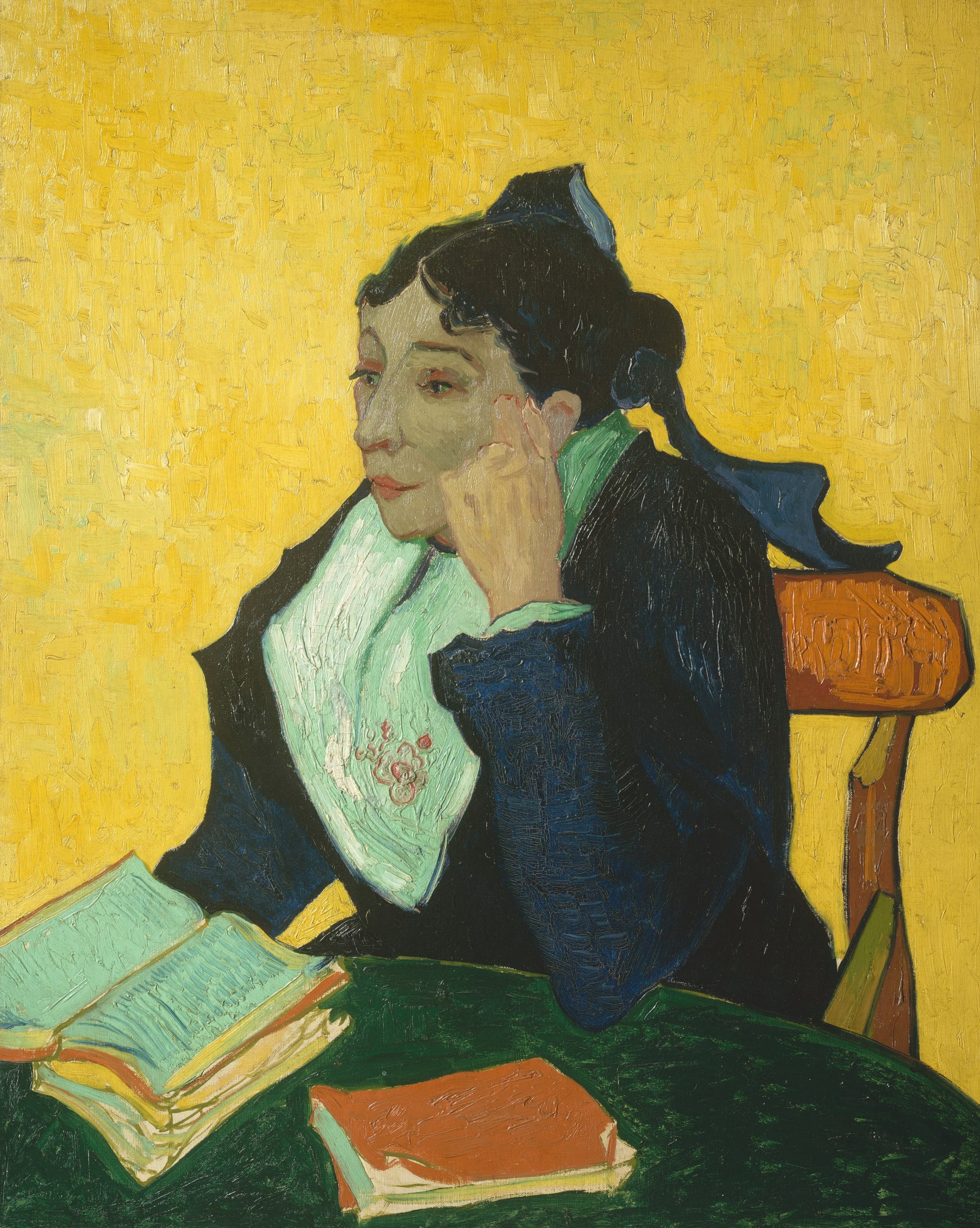 《阿尔勒女人：吉努夫人》（L'Arlésienne: Madame Ginoux）｜文森特·梵高 Vincent van Gogh｜1888–1889