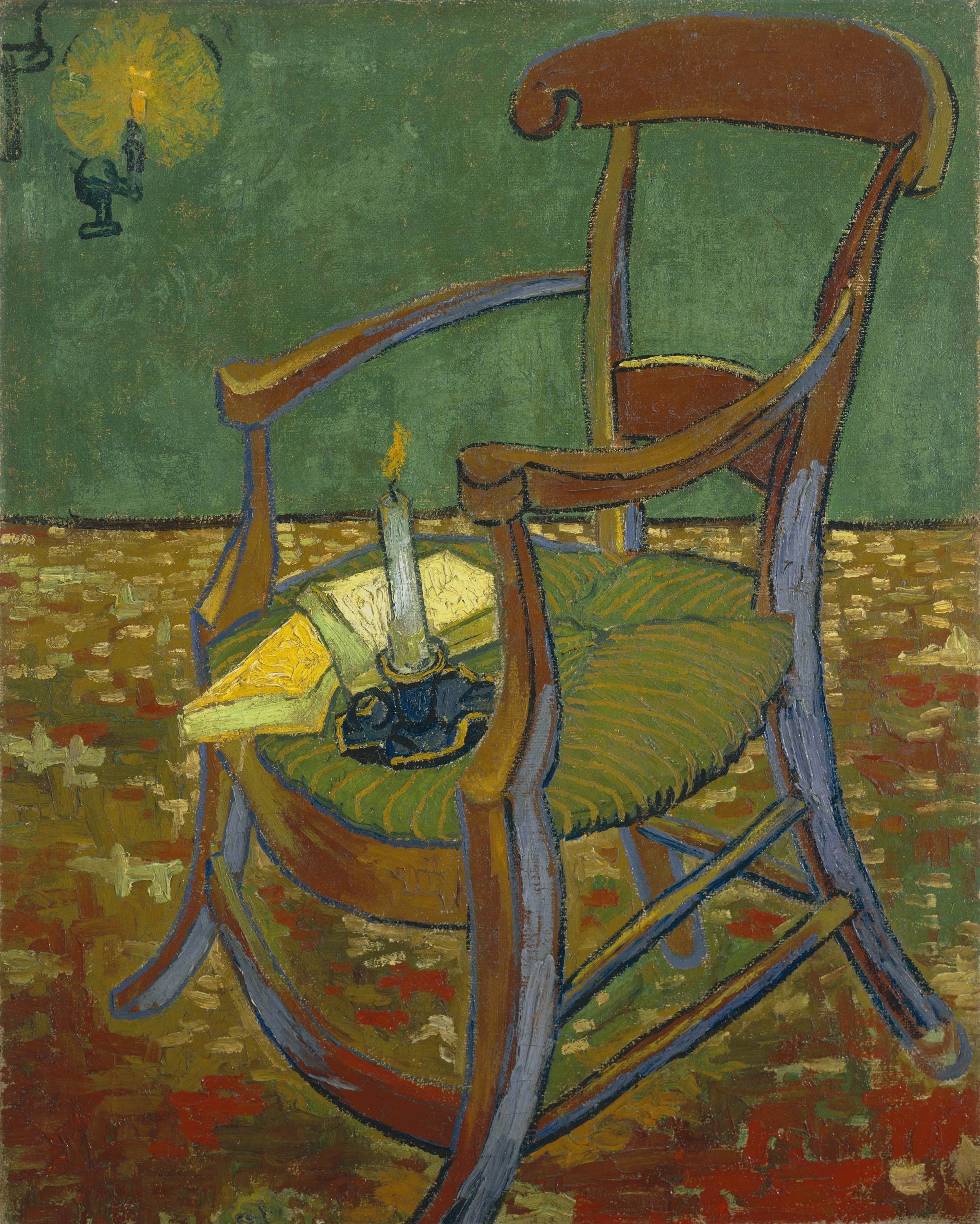 《高更的椅子》（Gauguin's Chair）｜文森特·梵高 Vincent van Gogh｜1888