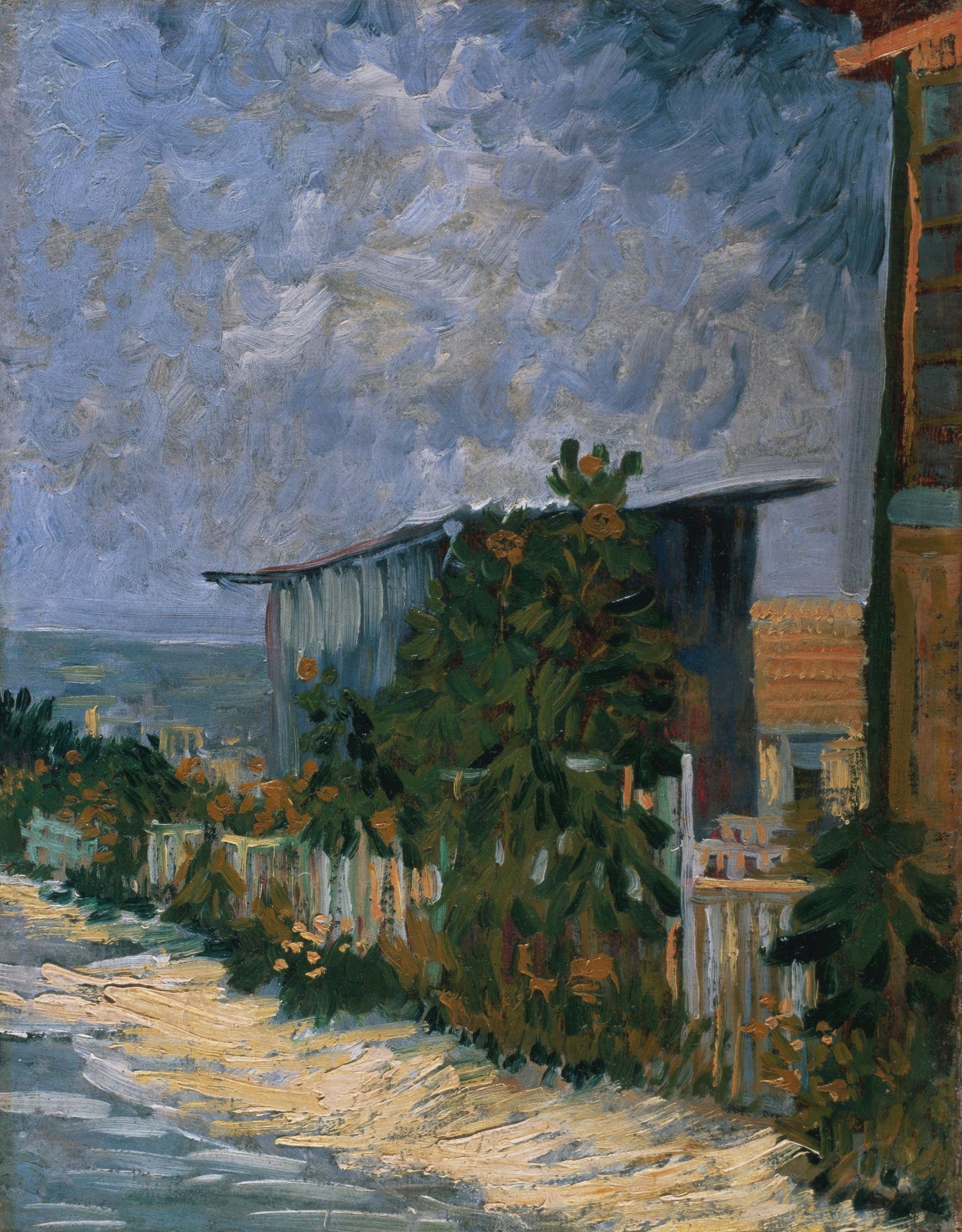 《蒙马特高地棚屋》（Shelter on the Hill of Montmartre）｜文森特·梵高 Vincent van Gogh｜1886