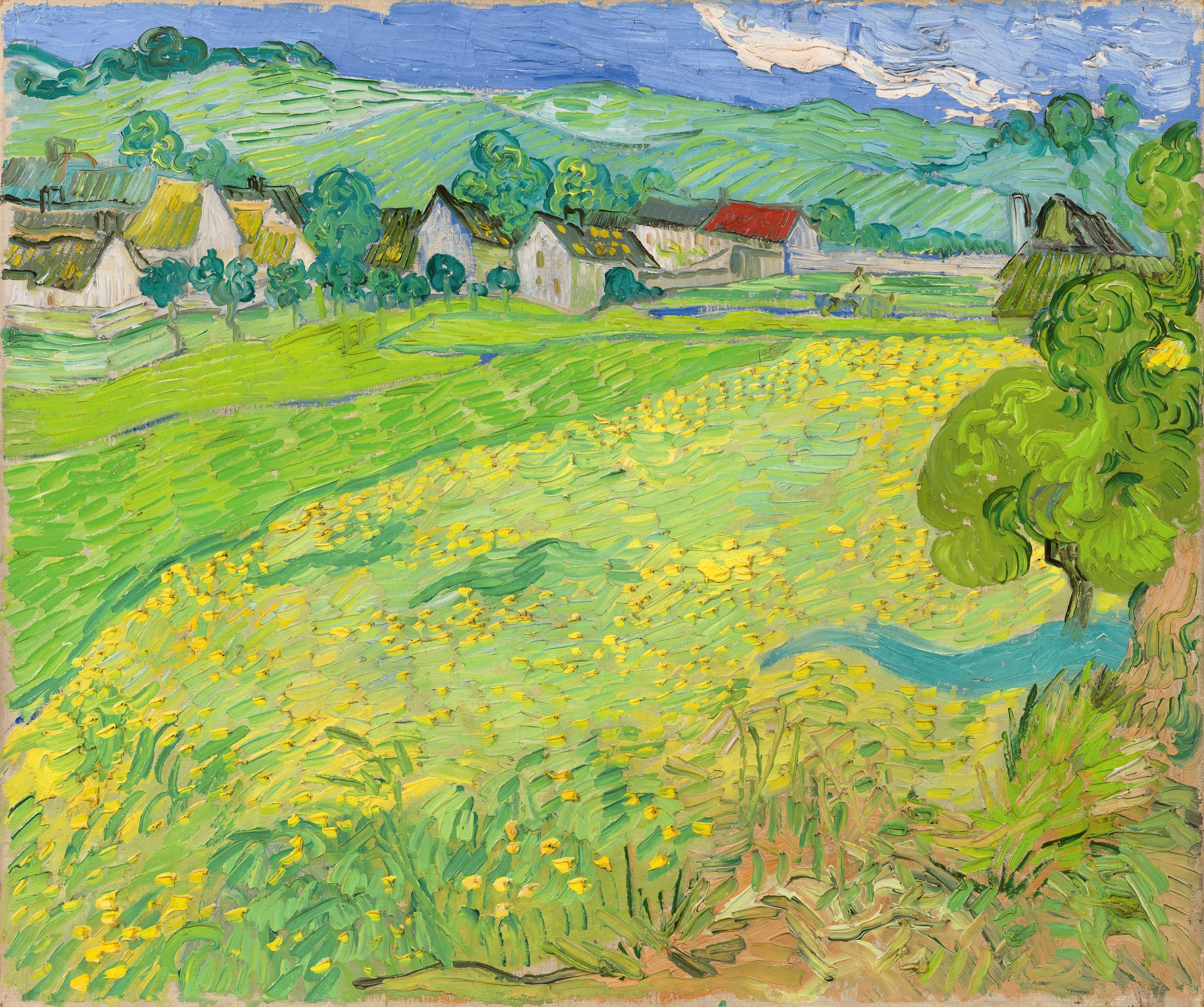 《奥维尔附近韦瑟诺的景色》（View of Vessenots near Auvers）｜文森特·梵高 Vincent van Gogh｜1890