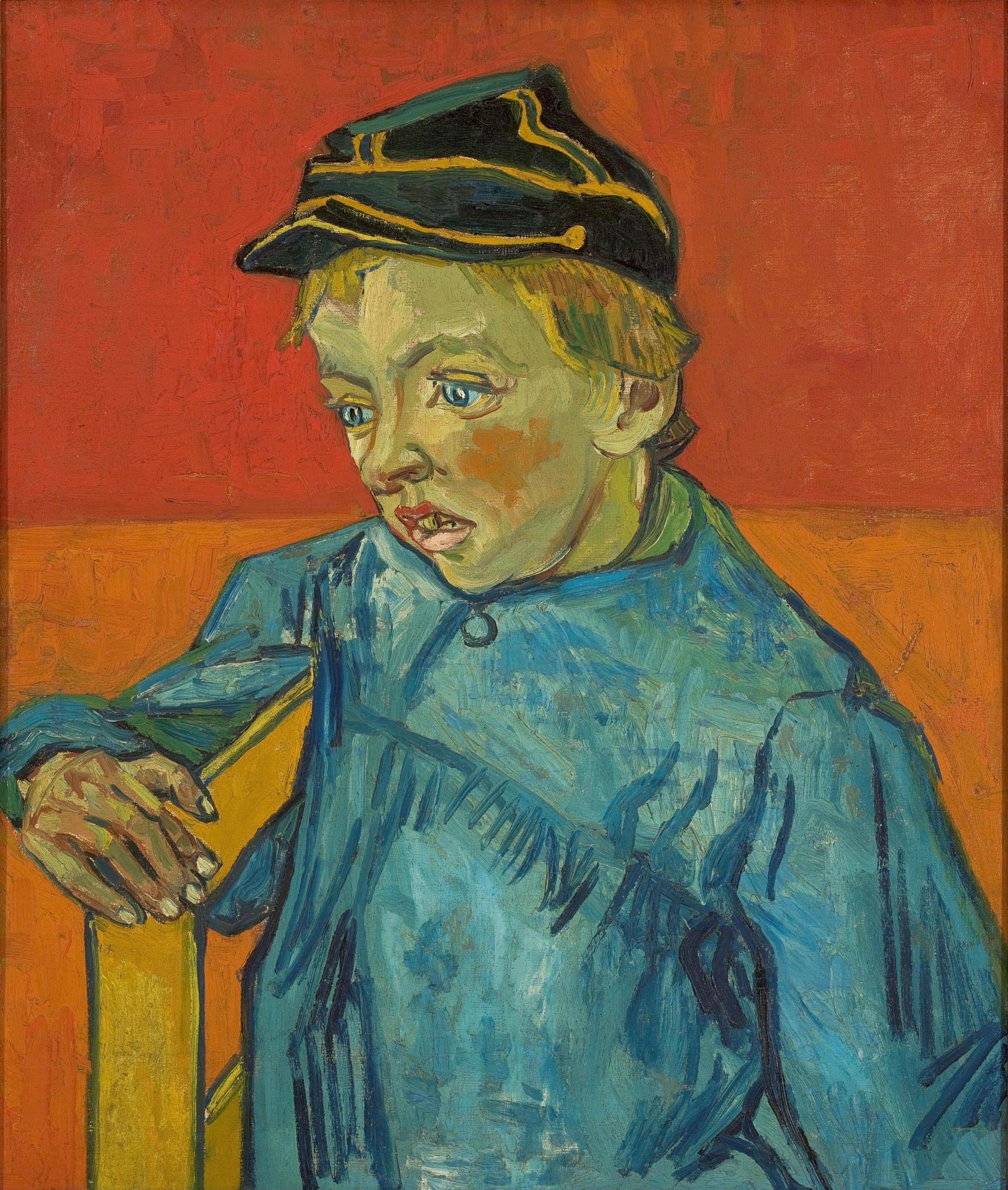 《男学生卡米尔·鲁林》（The Schoolboy Camille Roulin）｜文森特·梵高 Vincent van Gogh｜1890