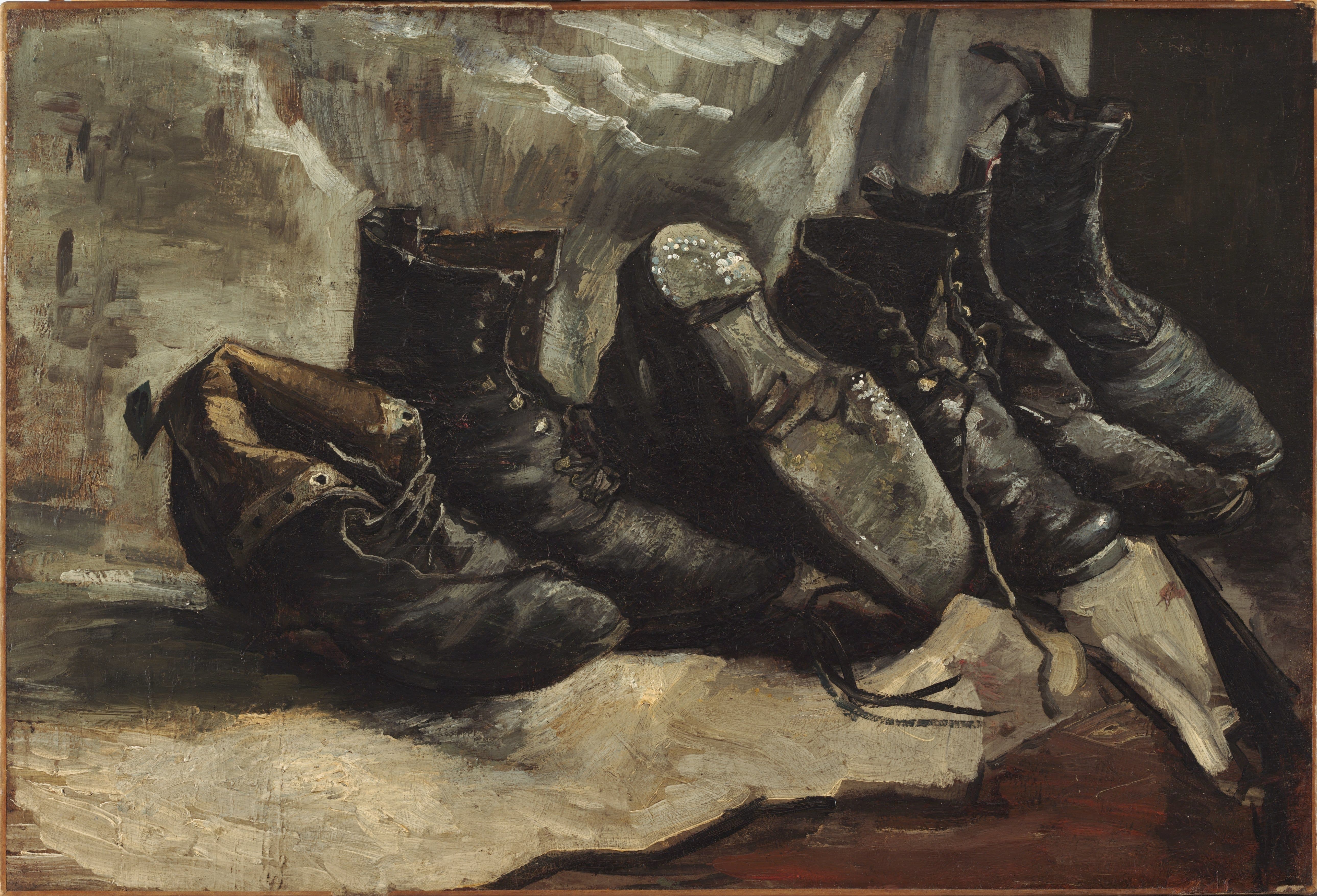 《三双鞋》（Three Pairs of Shoes）｜文森特·梵高 Vincent van Gogh｜1887